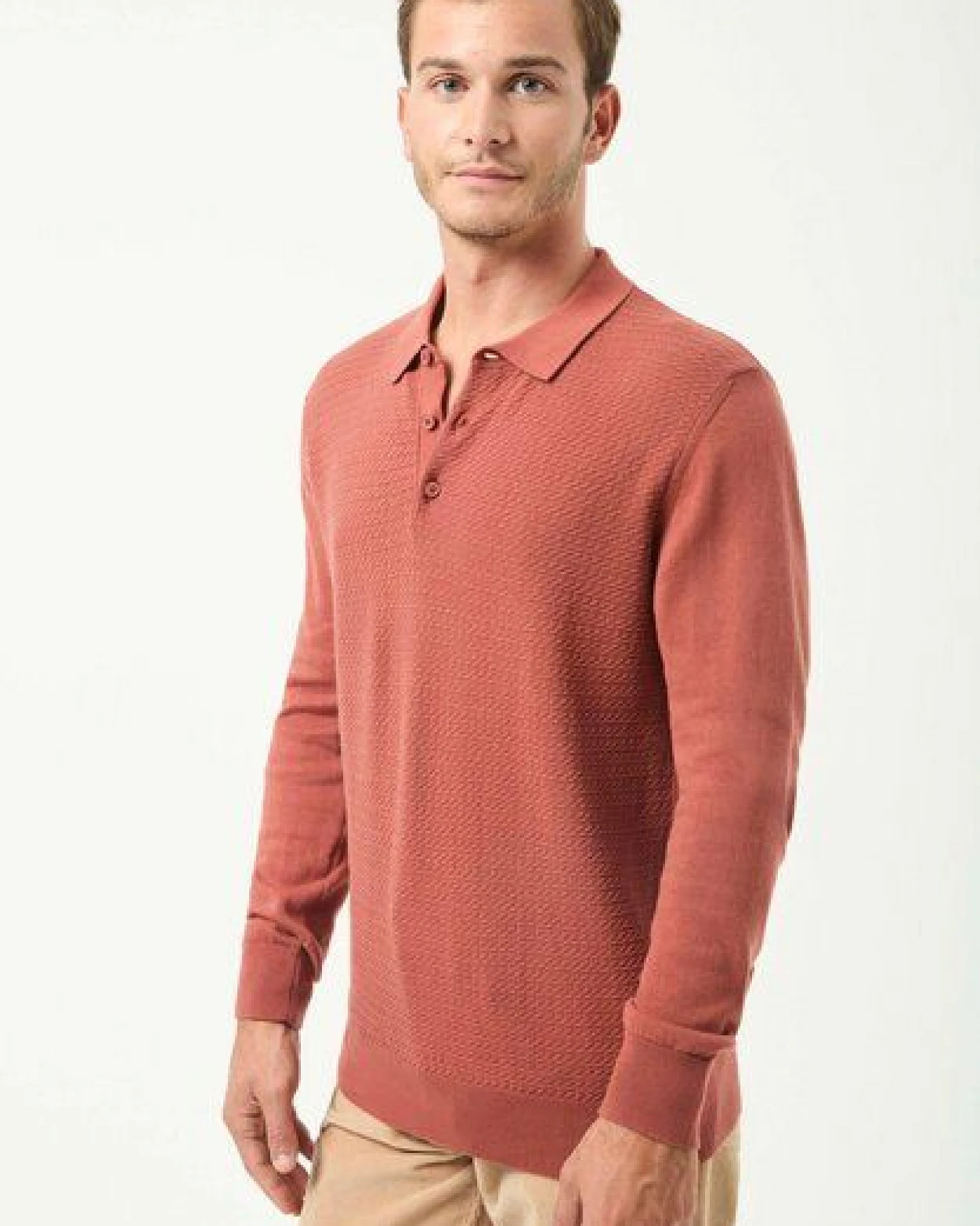 ORGANICATION Polokragenpullover aus Bio-Baumwolle – Ansicht 3