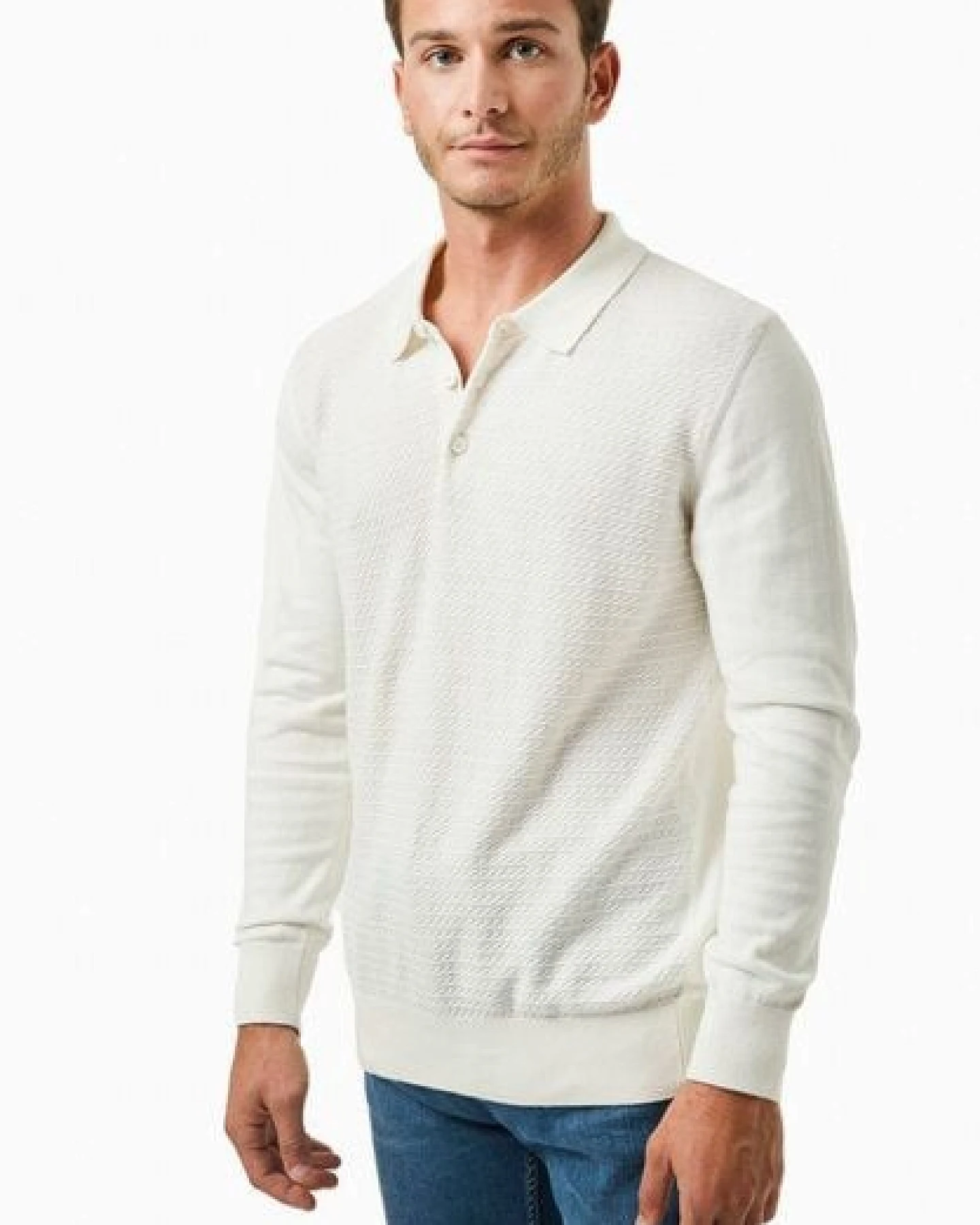 ORGANICATION Polokragenpullover aus Bio-Baumwolle – Ansicht 3