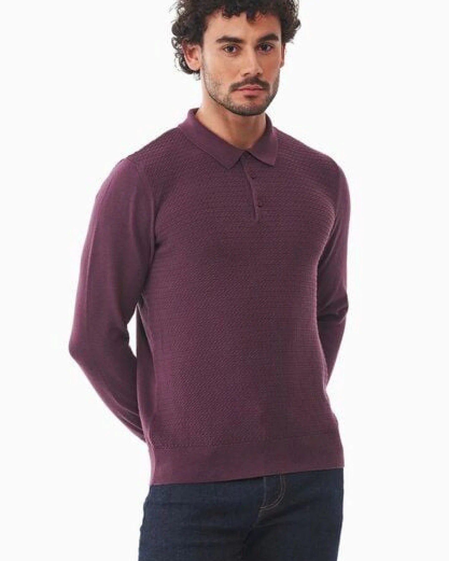 ORGANICATION Polokragenpullover aus Bio-Baumwolle – Ansicht 3