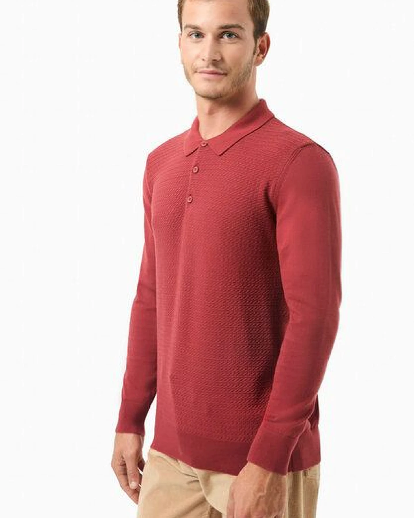 ORGANICATION Polokragenpullover aus Bio-Baumwolle – Ansicht 3