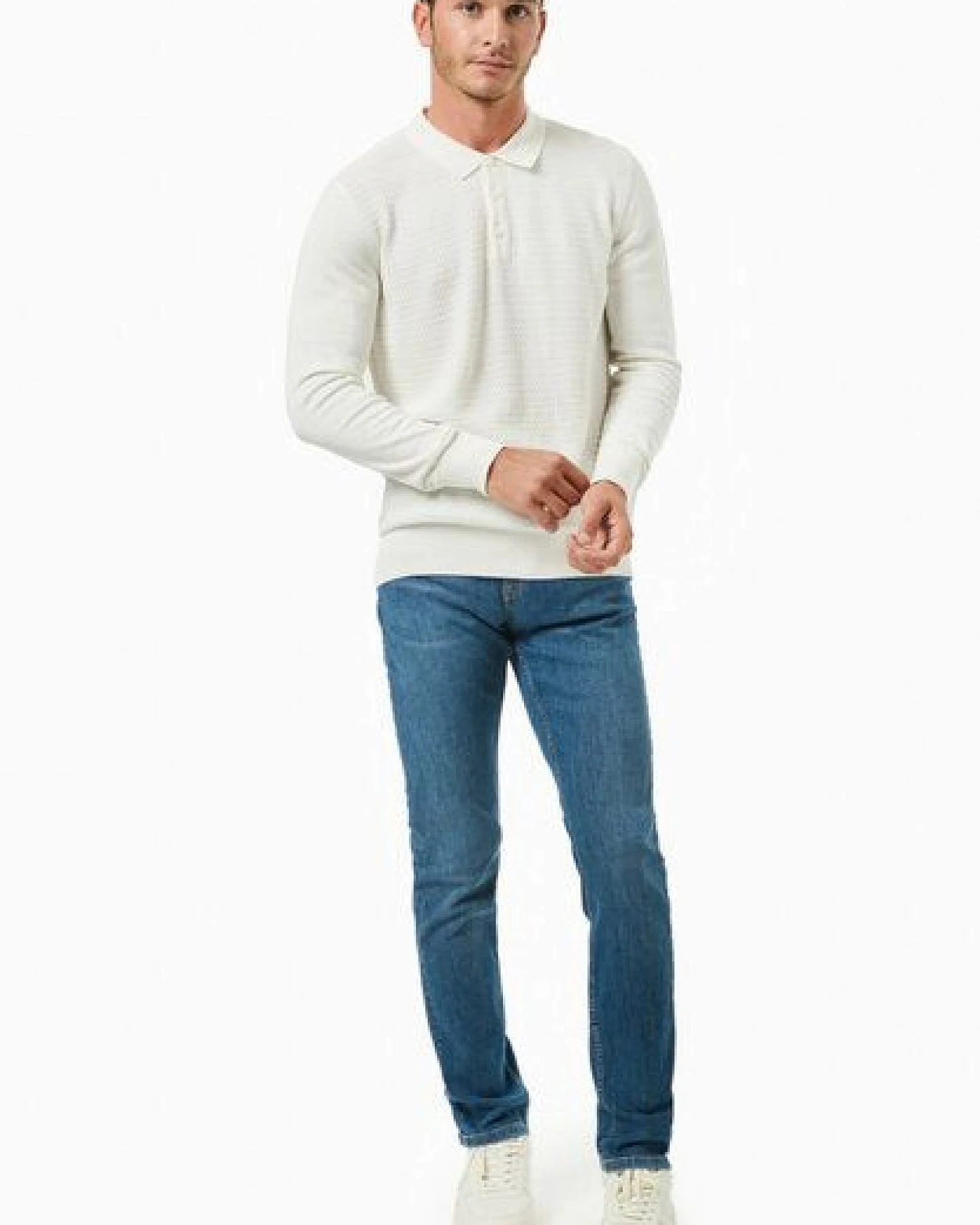 ORGANICATION Polokragenpullover aus Bio-Baumwolle – Ansicht 2