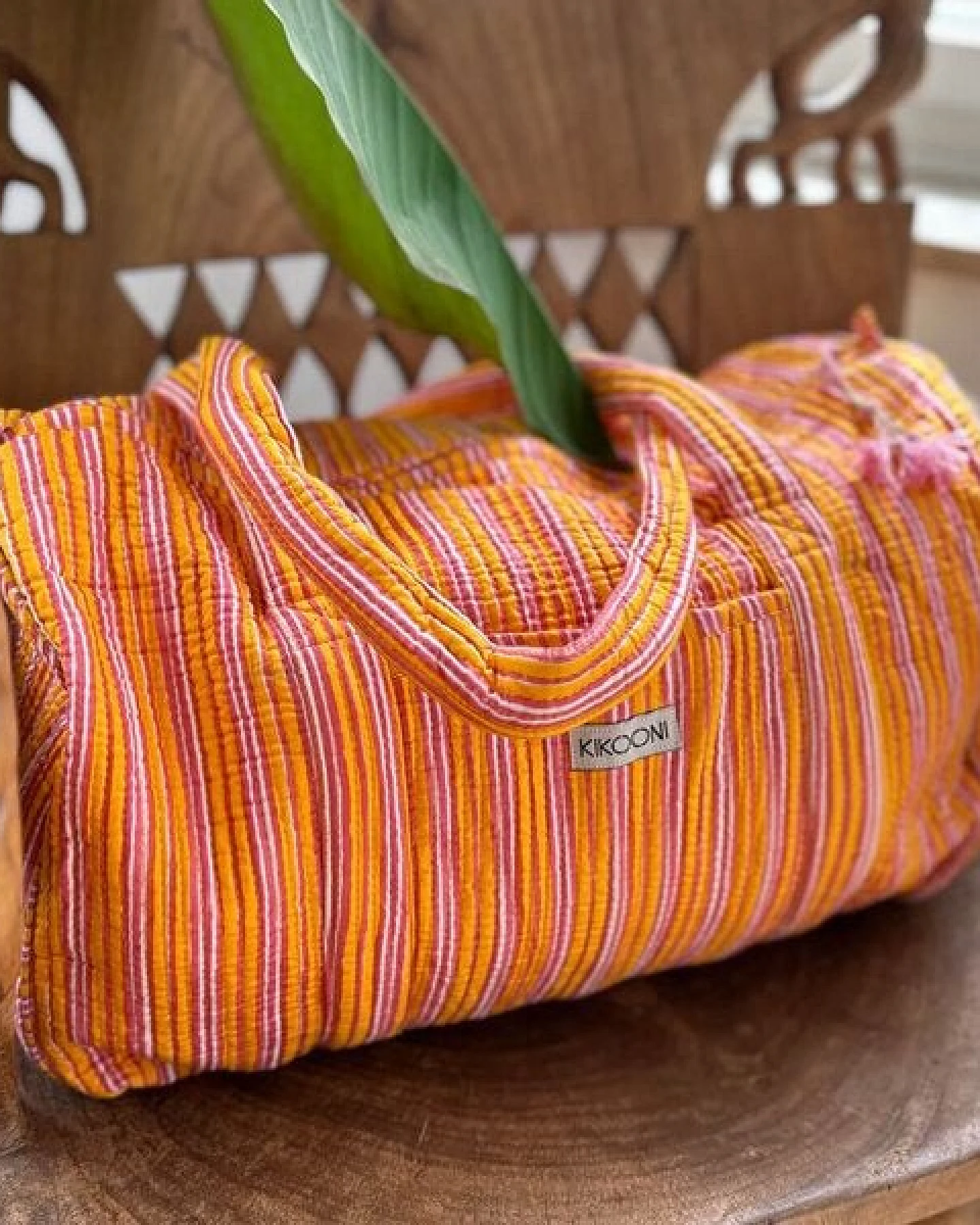 KIKOONI handgefertigte große Baumwolltasche "K. Shopper" – Ansicht 4