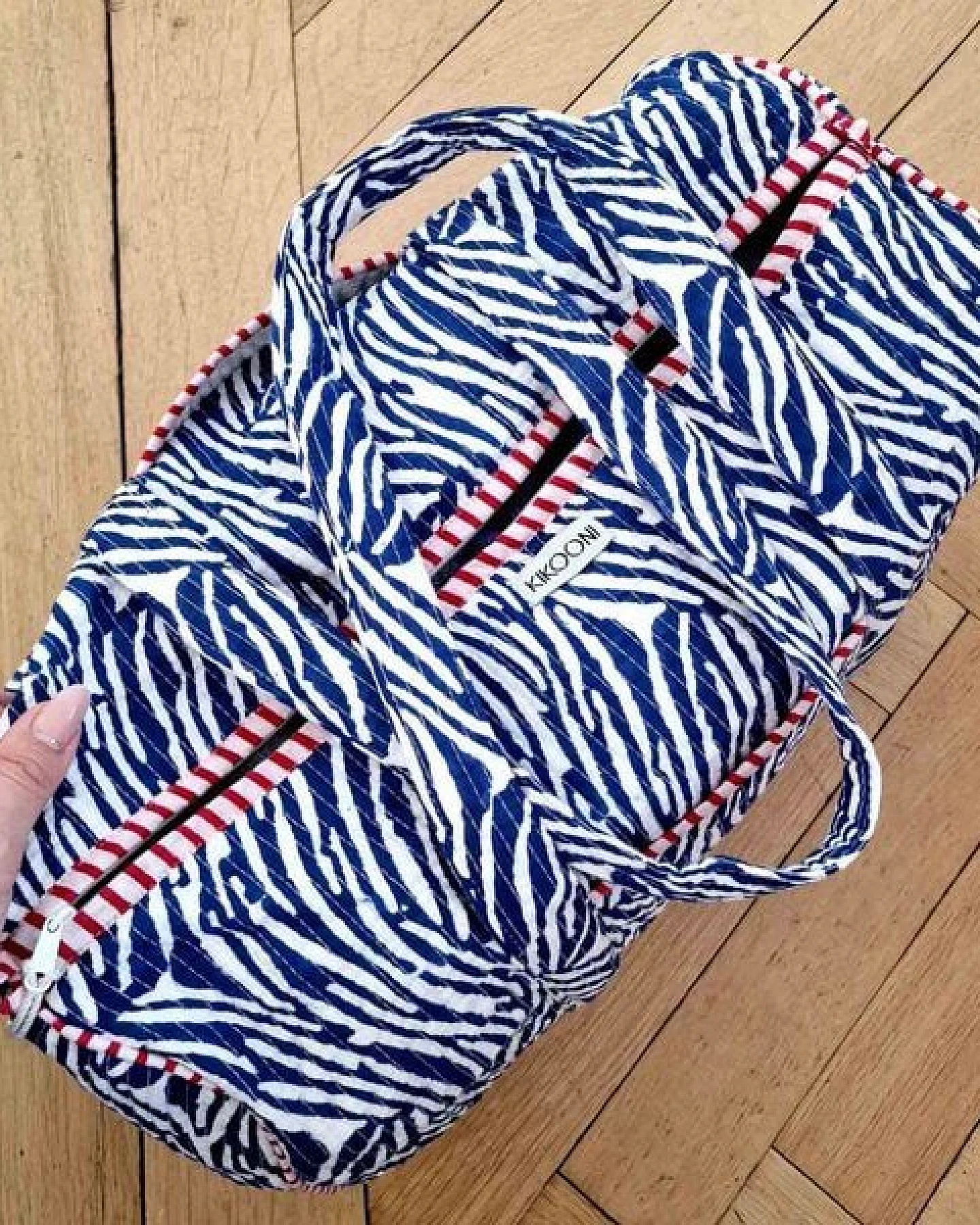 KIKOONI handgefertigte große Baumwolltasche "K. Shopper" – Ansicht 3