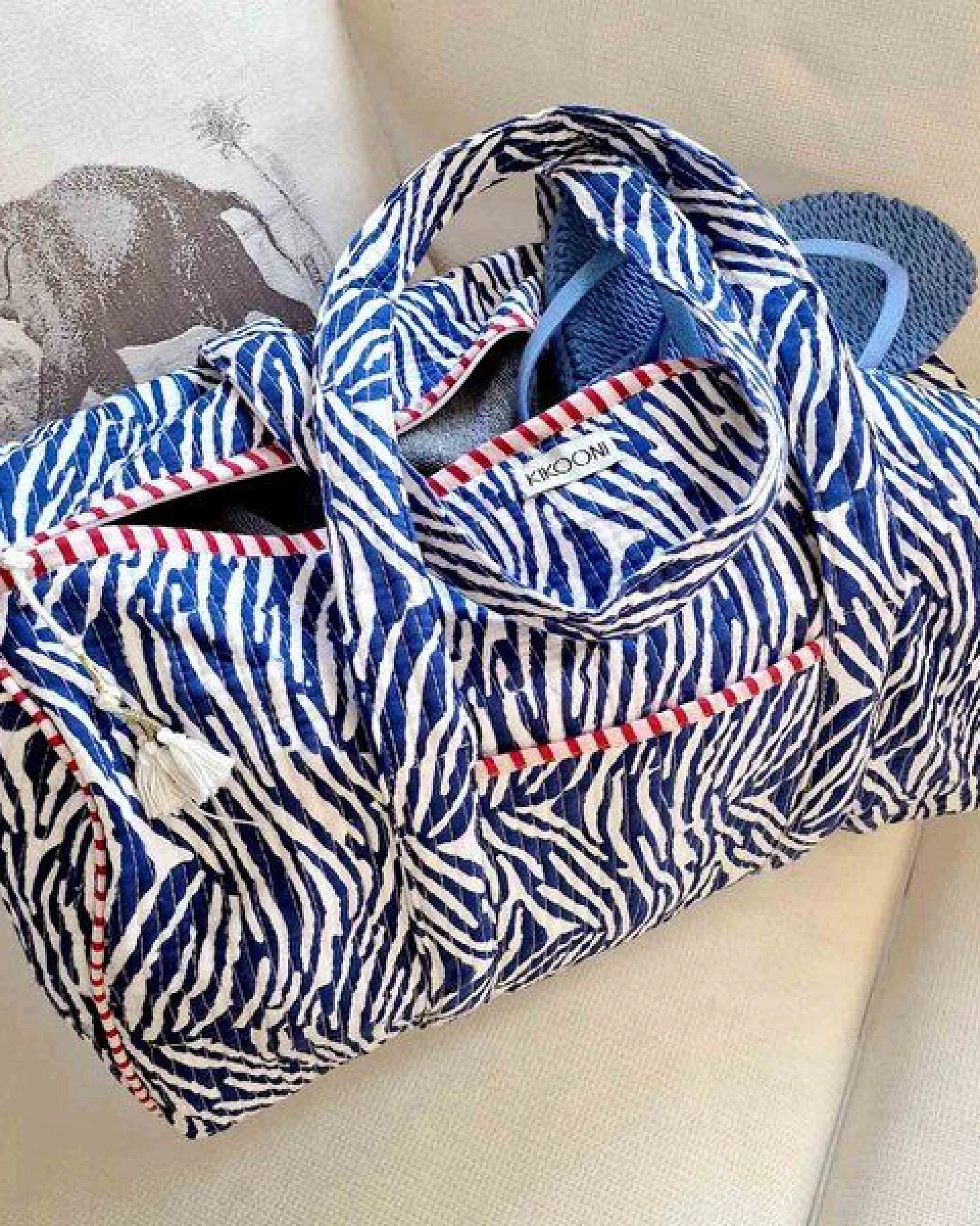KIKOONI handgefertigte große Baumwolltasche "K. Shopper" – Ansicht 4