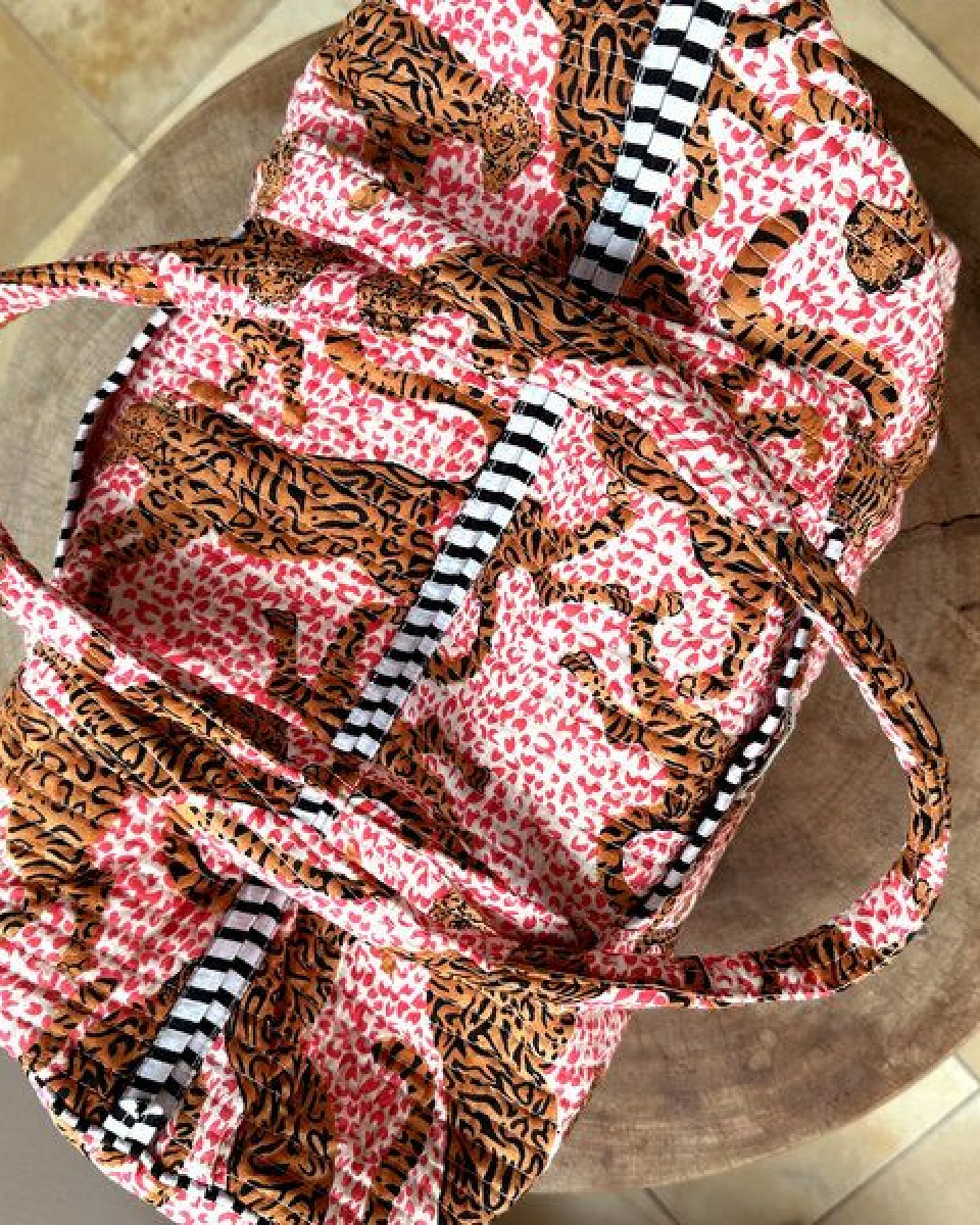 KIKOONI handgefertigte große Baumwolltasche "K. Shopper" – Ansicht 4