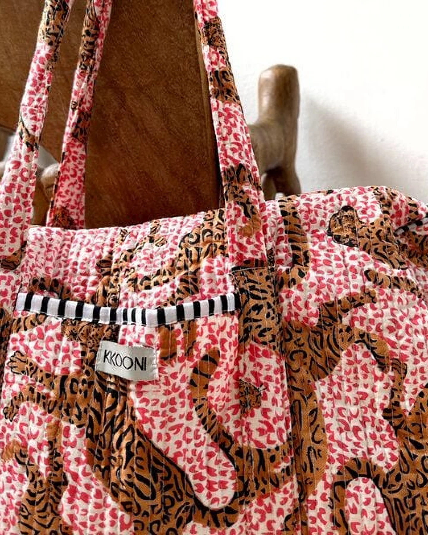 KIKOONI handgefertigte große Baumwolltasche "K. Shopper" – Ansicht 3