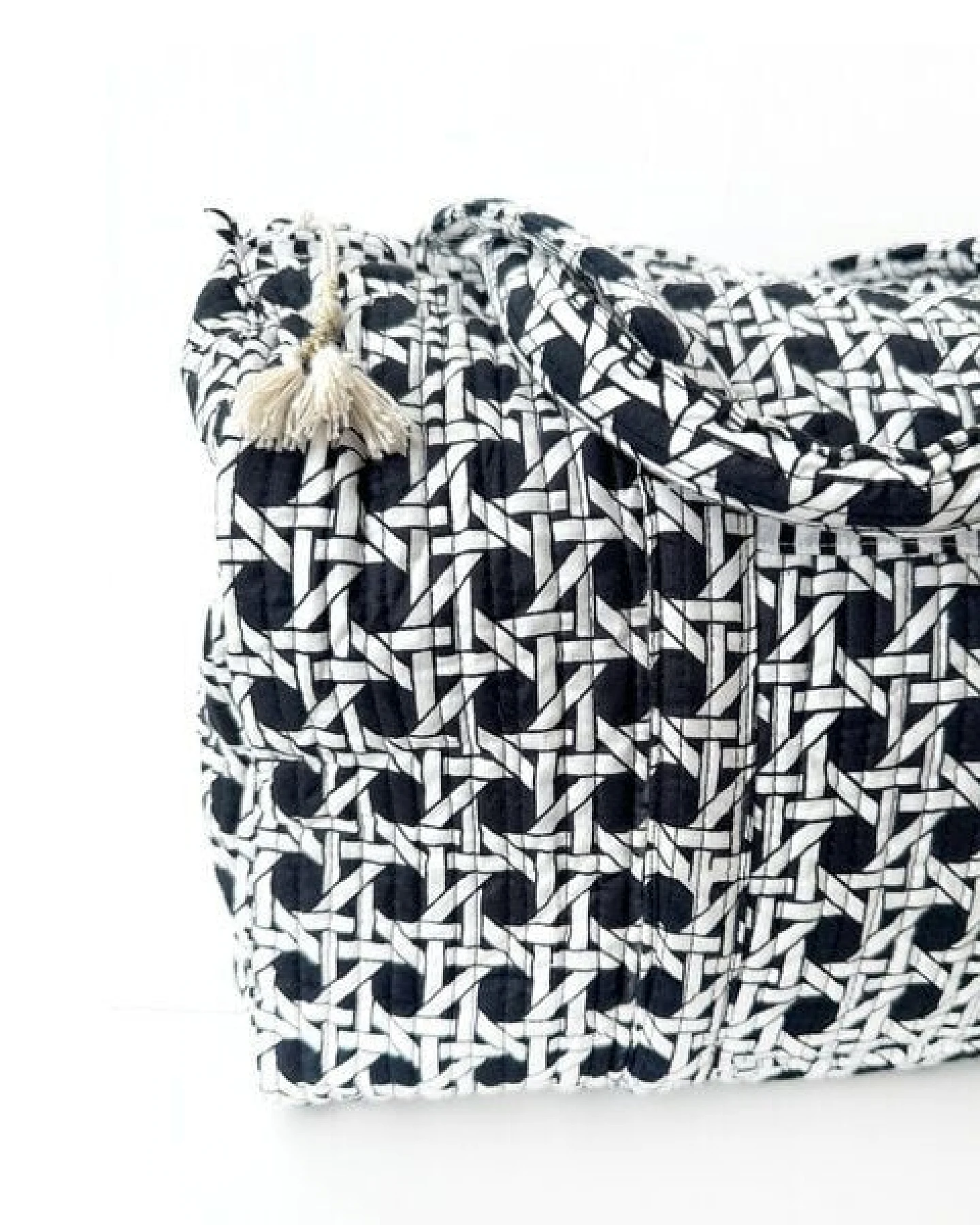 KIKOONI handgefertigte große Baumwolltasche "K. Shopper" – Ansicht 3