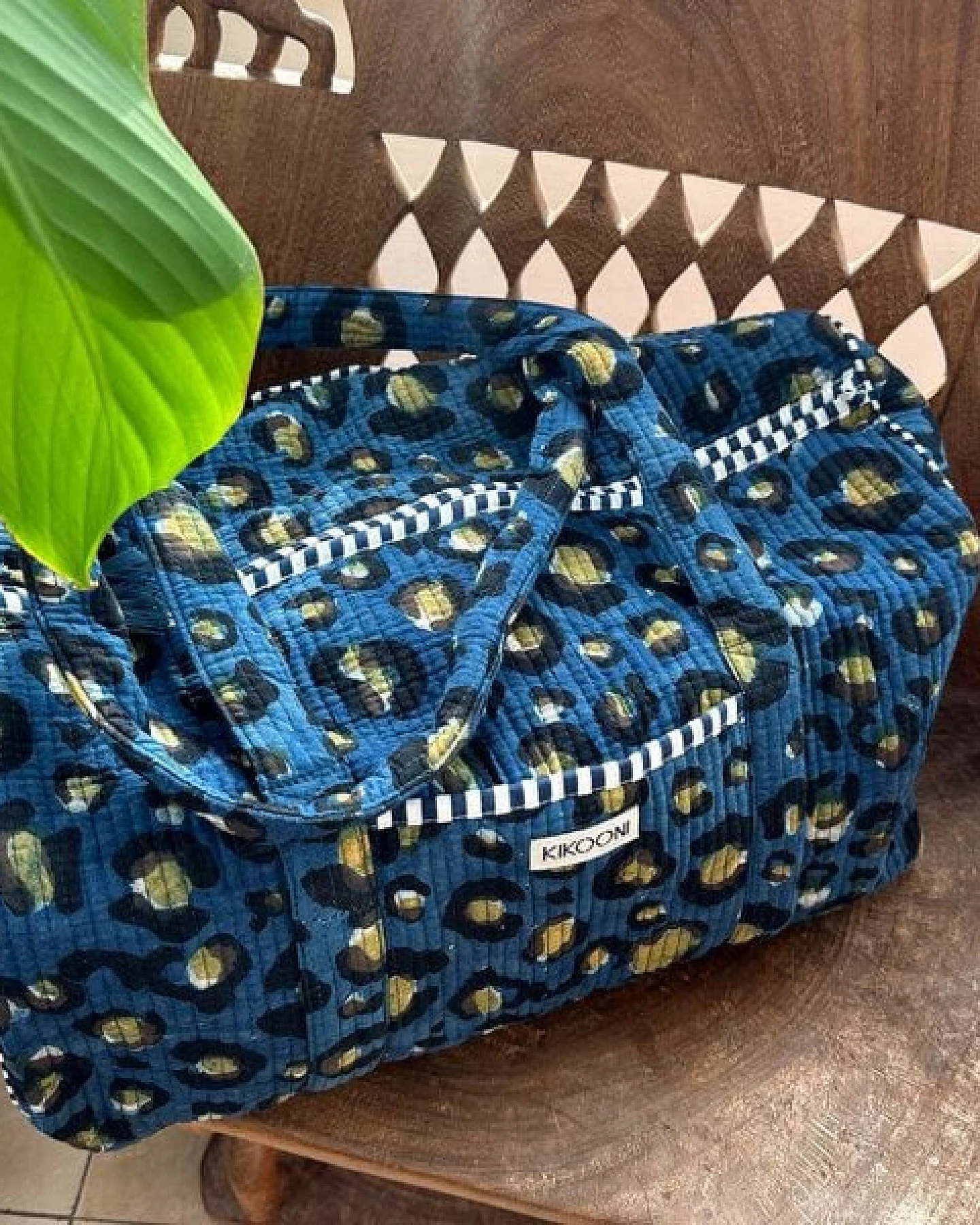 KIKOONI handgefertigte große Baumwolltasche "K. Shopper" – Ansicht 3