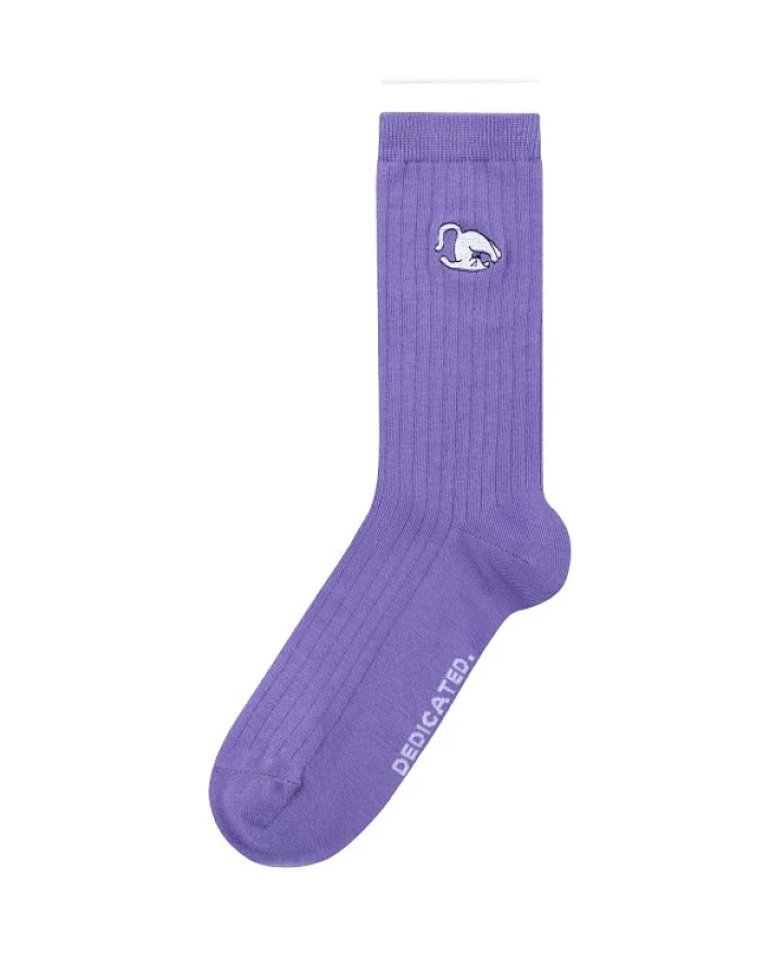 DEDICATED - Rib Socks Knivsta Plow Pose - Multifunktionssocken Gr 36-40 lila