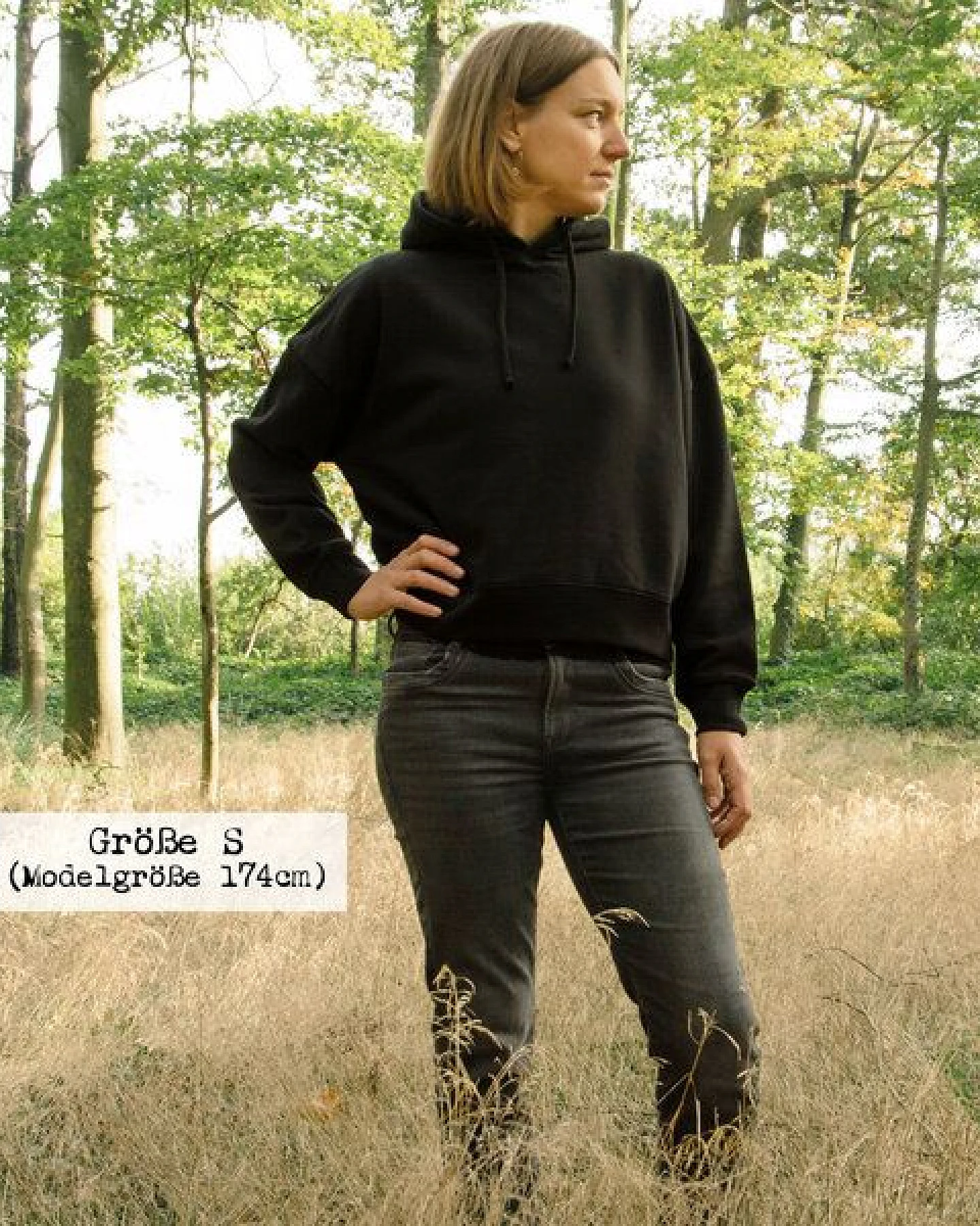 Cmig Damen Hoodie Assel in schwarz – Ansicht 3