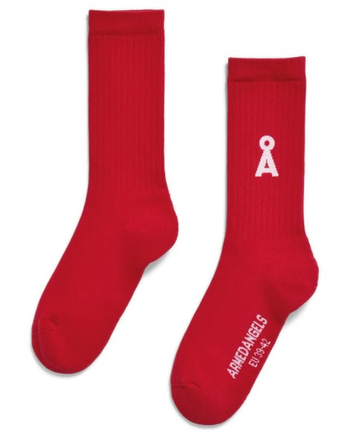 Produktseite: ARMEDANGELS - Saamus Bold - Multifunktionssocken Gr 35-38 rot