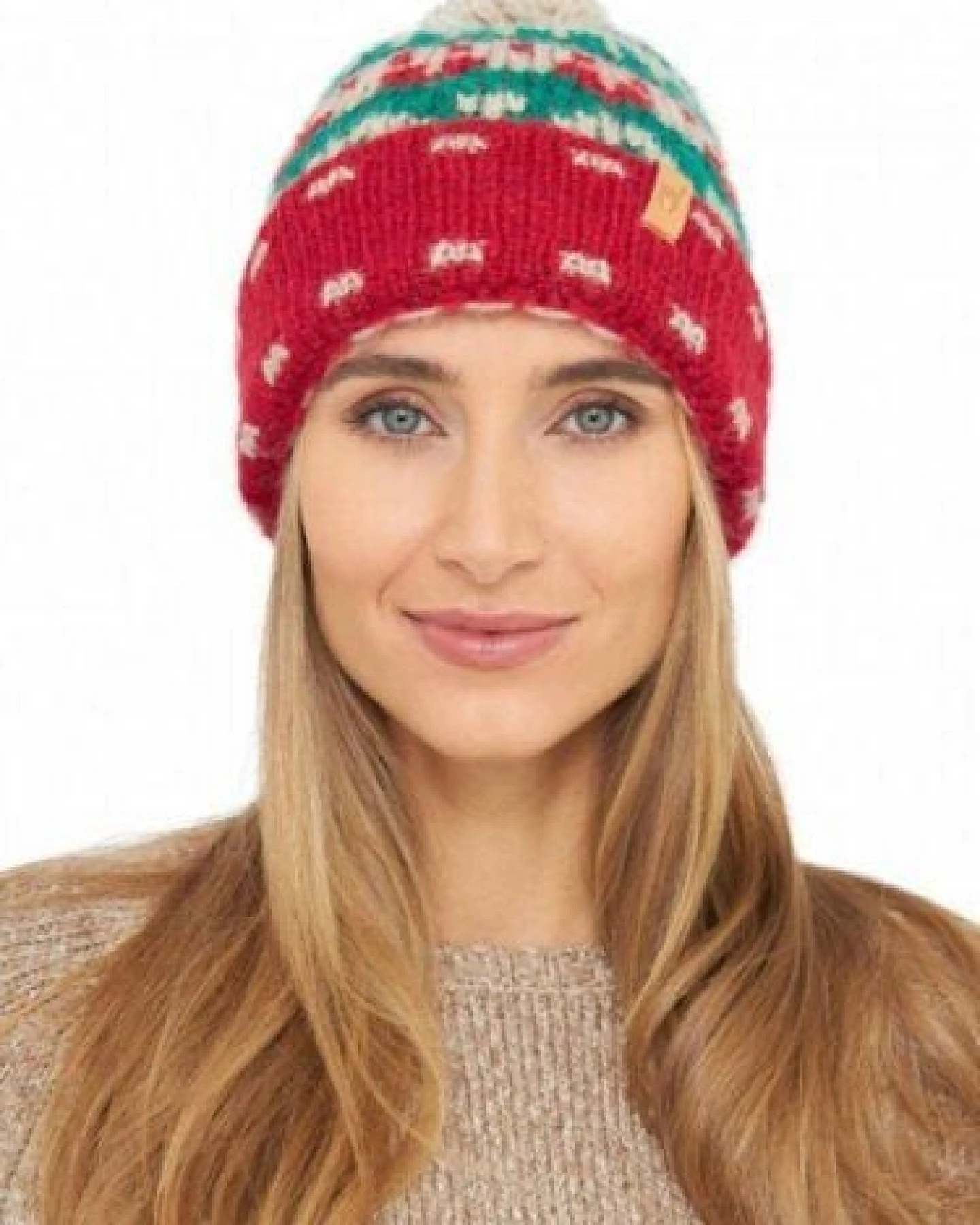 Apu Kuntur Alpaka Bommel-Mütze NAVIDAD aus Alpaka-Merino-Mix – Ansicht 3