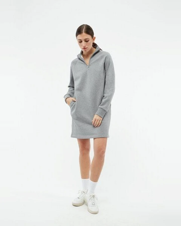 Givn Berlin Sweatdress GBMARNIE aus Bio-Baumwolle mit Seitentaschen - Grey Melange