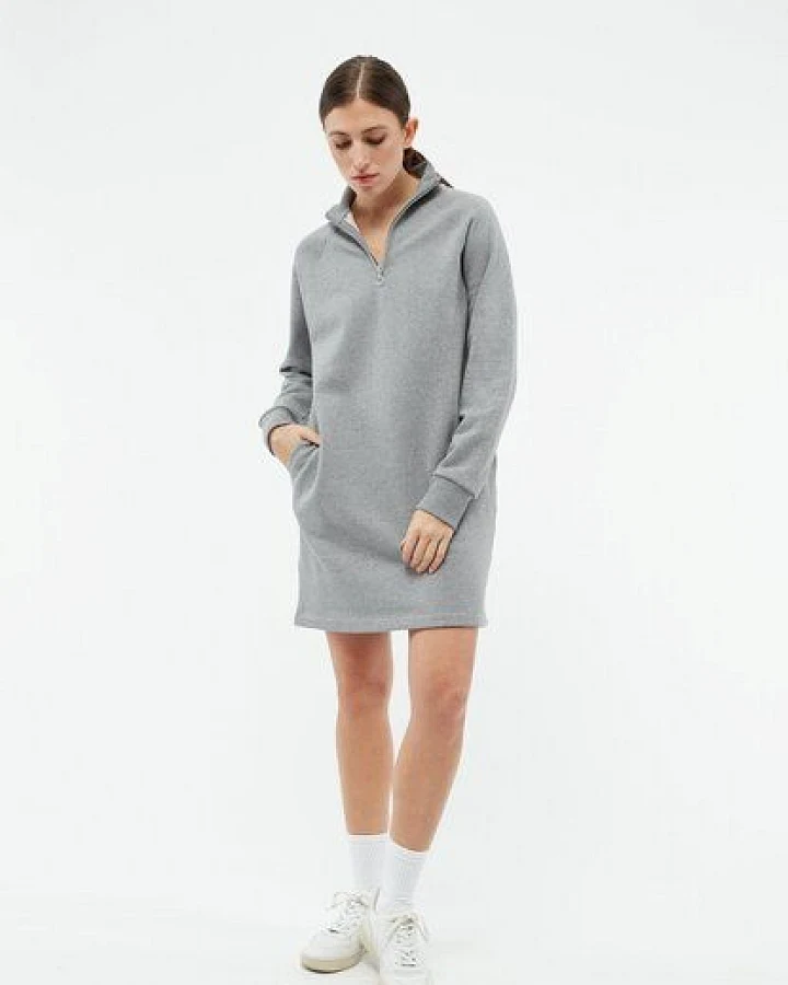 Givn Berlin Sweatdress GBMARNIE aus Bio-Baumwolle mit Seitentaschen - Grey Melange