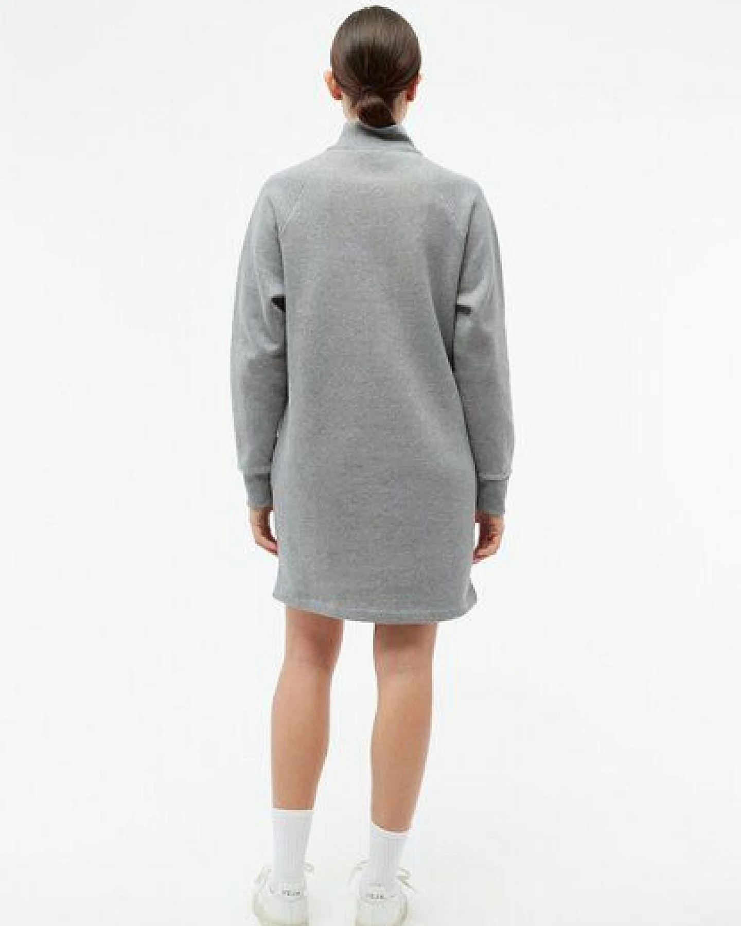 Givn Berlin Sweatdress GBMARNIE aus Bio-Baumwolle mit Seitentaschen - Grey Melange – Ansicht 3