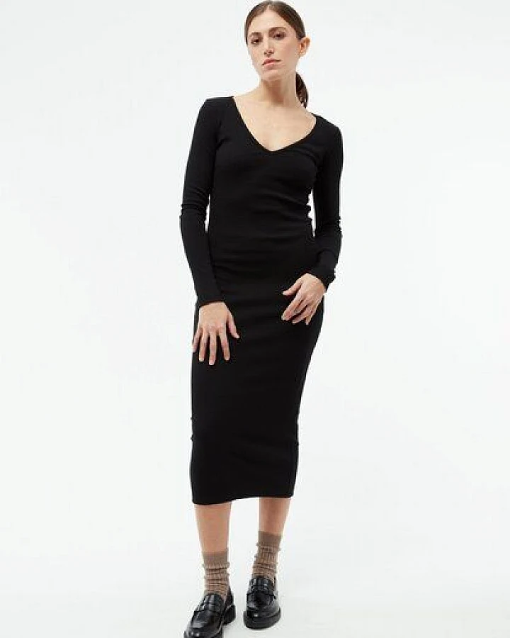 Givn Berlin Geripptes Kleid GBCORINNA slim Fit aus Bio-Baumwolle
