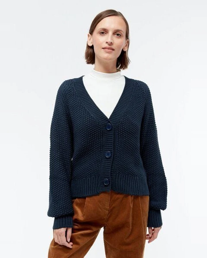 Givn Berlin Strickcardigan GBNELE relaxed Fit aus Bio-Baumwolle mit Struktur
