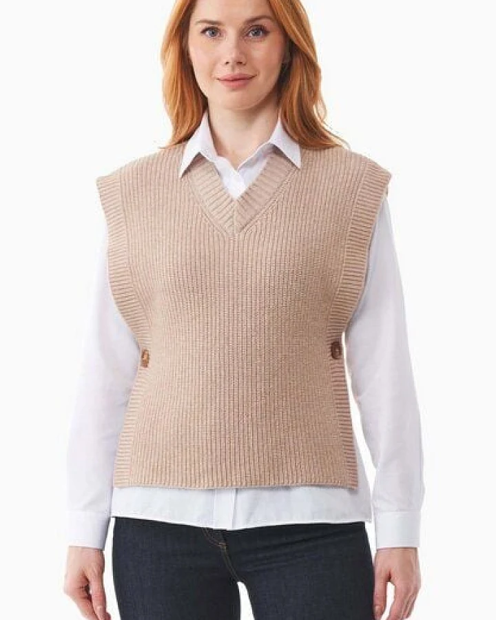 ORGANICATION Ärmelloser Pullover aus Bio-Baumwolle Mix
