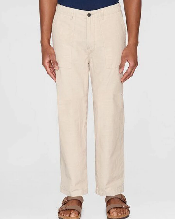 KnowledgeCotton Apparel Herren Hose "FLINT wide slub yarn pants" von Knowledge Cotton Apparel - VEGAN