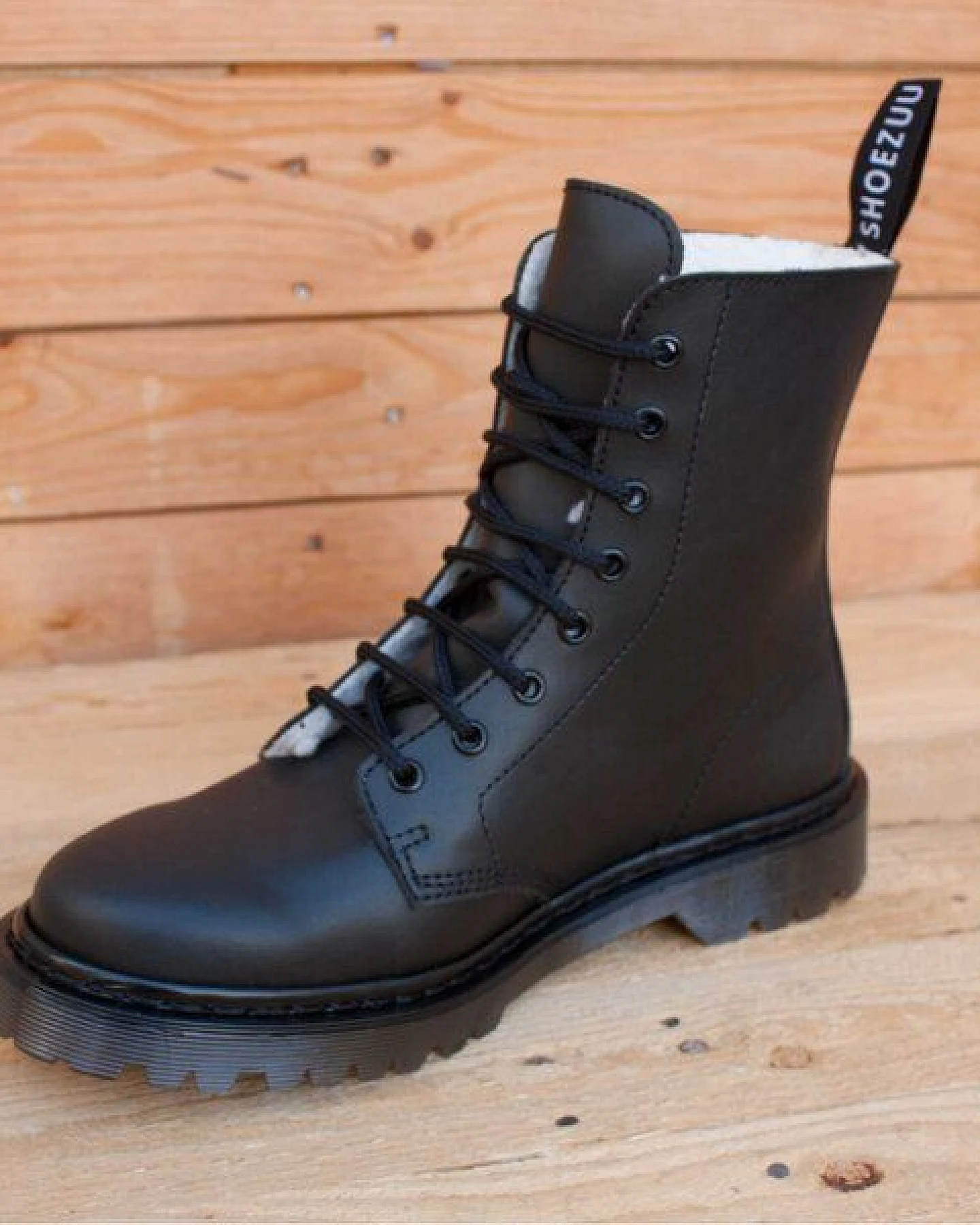 Shoezuu Vegan Shoezuu 8 Loch Mikrofaser Winterboots – Ansicht 2