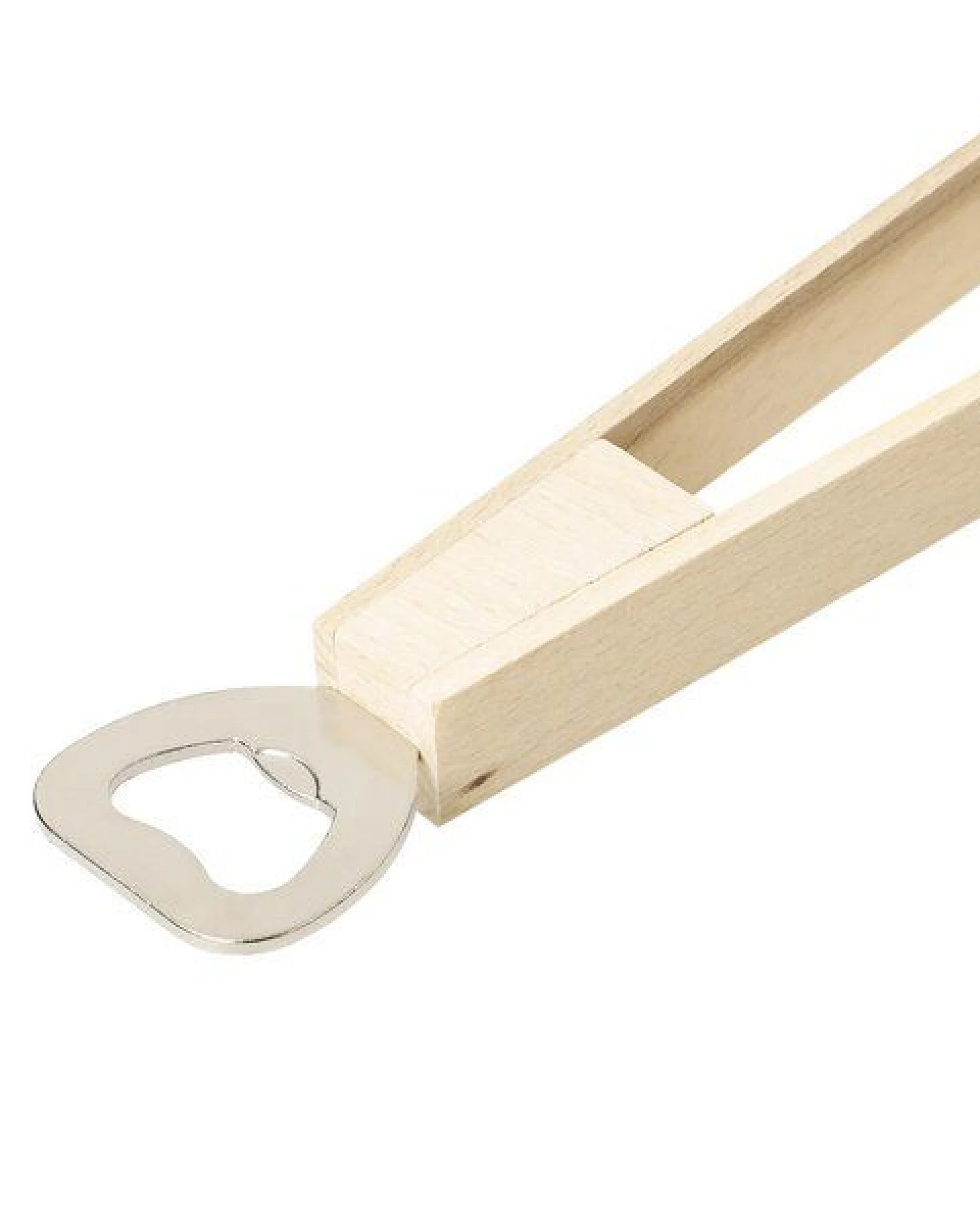 elasto Grillzange aus Holz - Fleischzange zum Grillen mit Flaschenöffner – Ansicht 3
