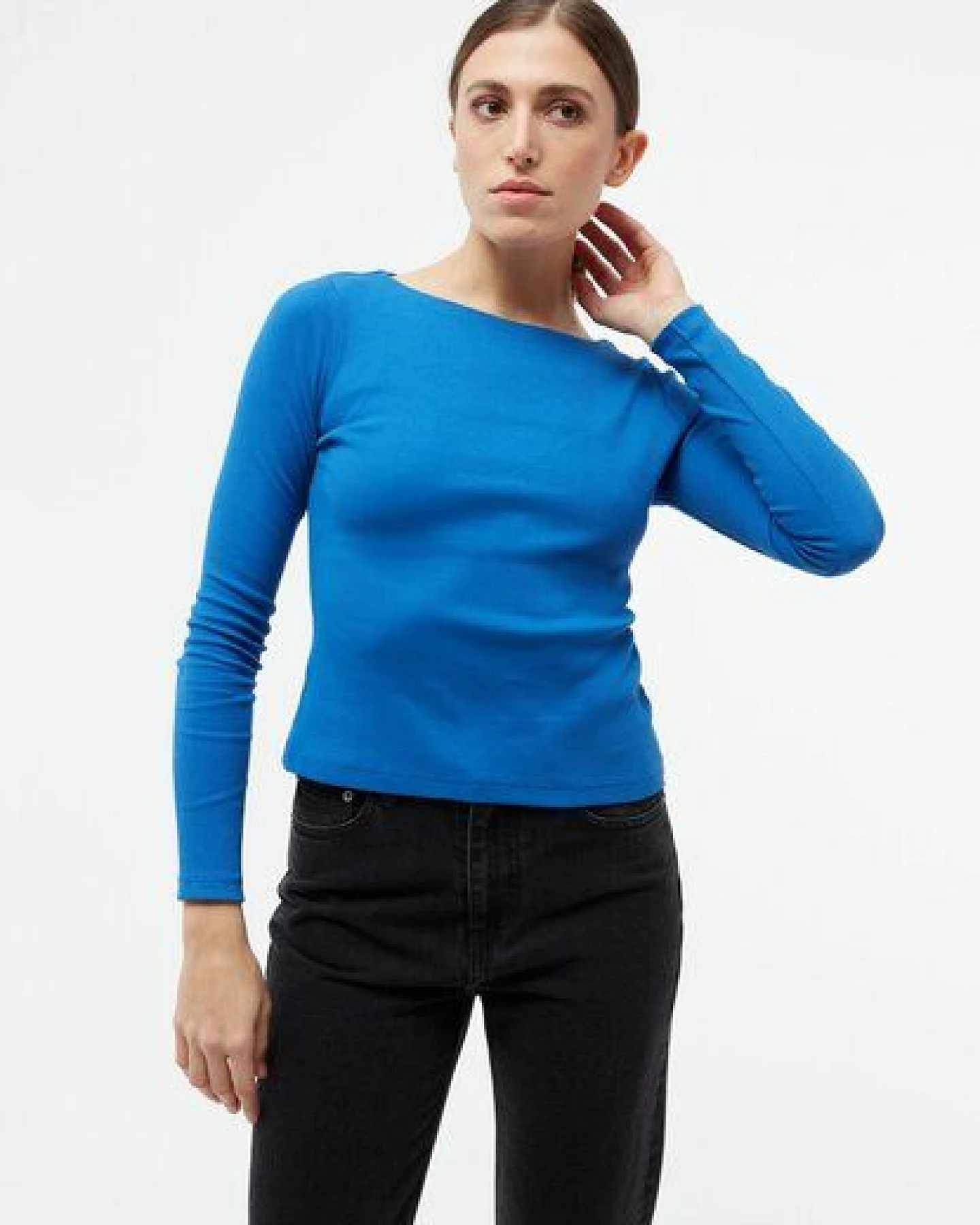 Givn Berlin Geripptes Longsleeve GBINA slim Fit aus Bio-Baumwolle – Ansicht 2