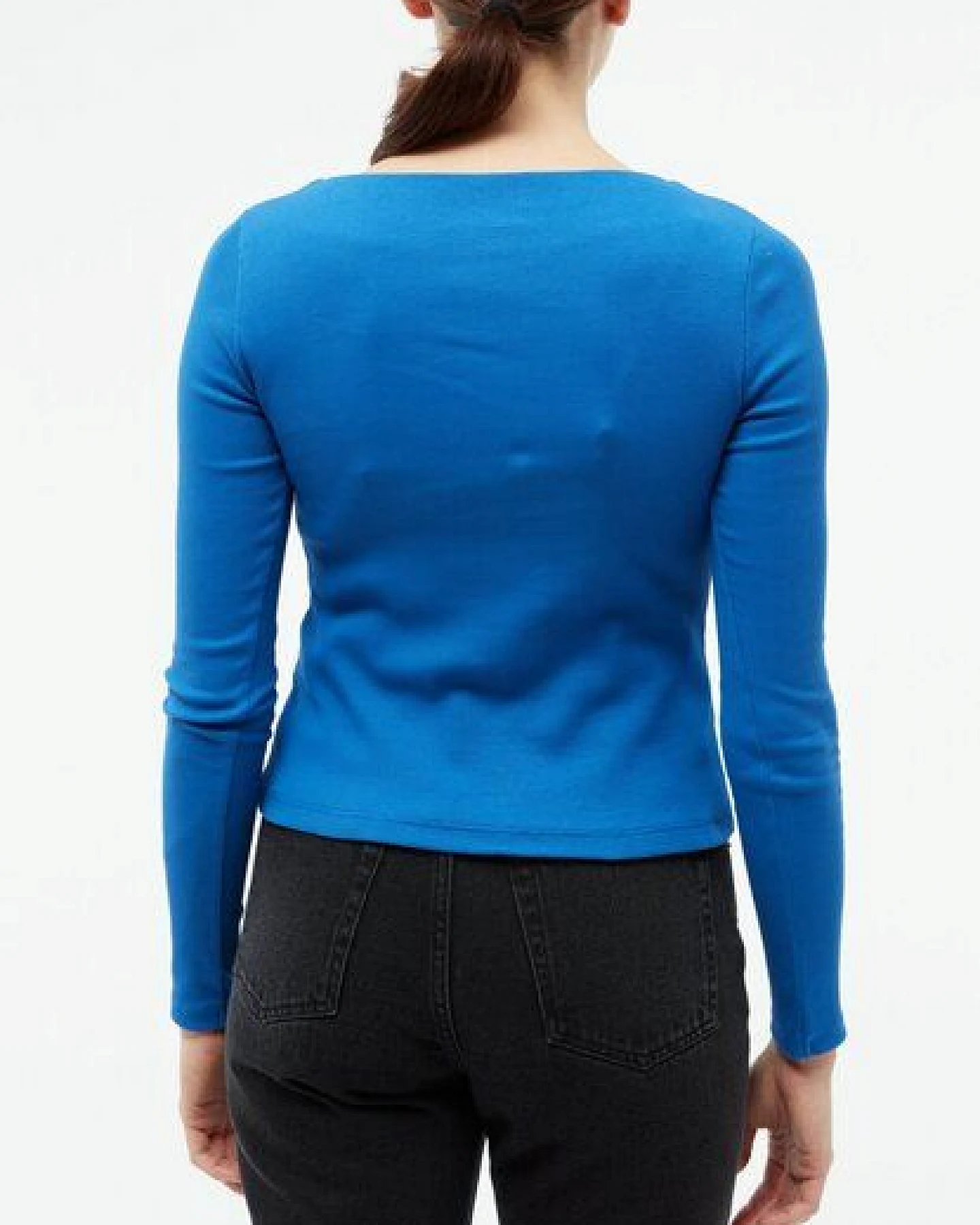 Givn Berlin Geripptes Longsleeve GBINA slim Fit aus Bio-Baumwolle – Ansicht 3