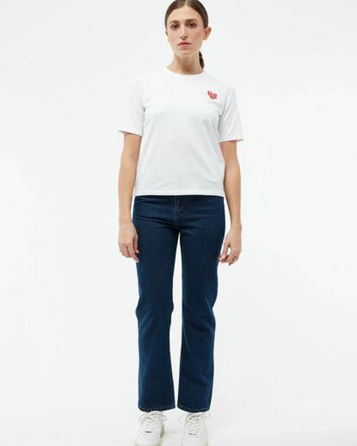 Givn Berlin T-Shirt GBRUTH (Love Heart) aus Bio-Baumwolle - White