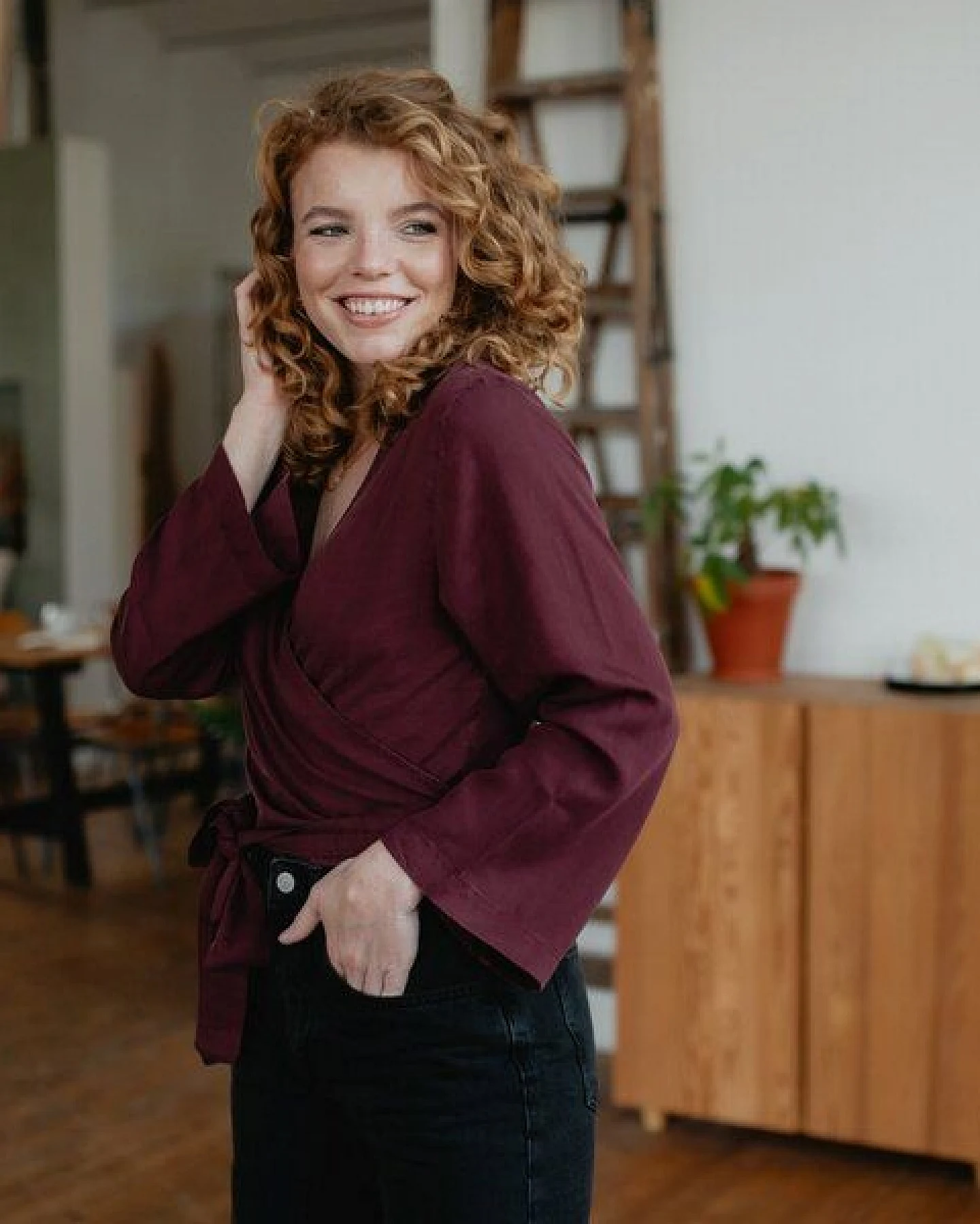 NORDLICHT Wickelbluse Joena aus 100% Tencel – Ansicht 2