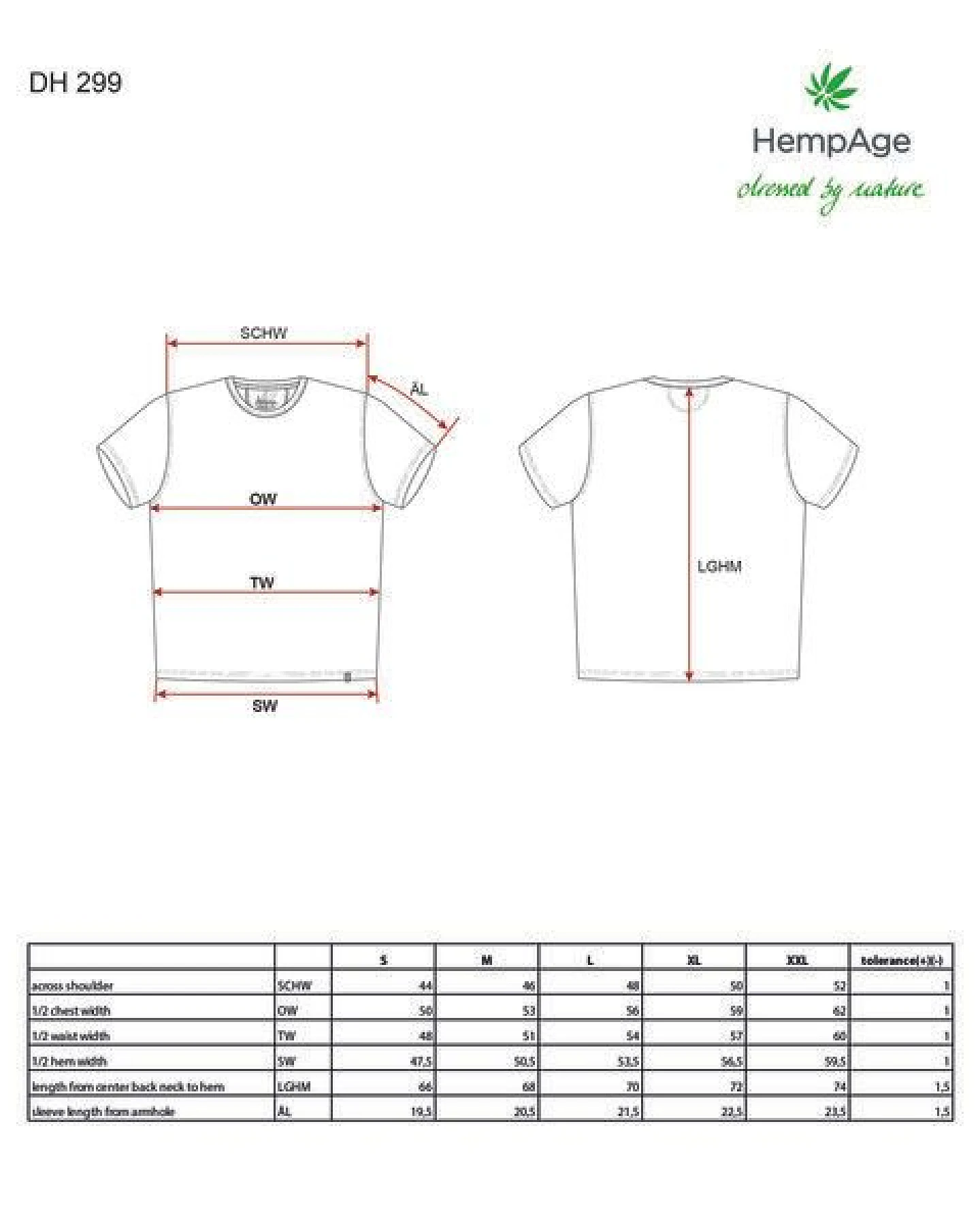 HempAge 100% Reines Hanf T-Shirt – Ansicht 3