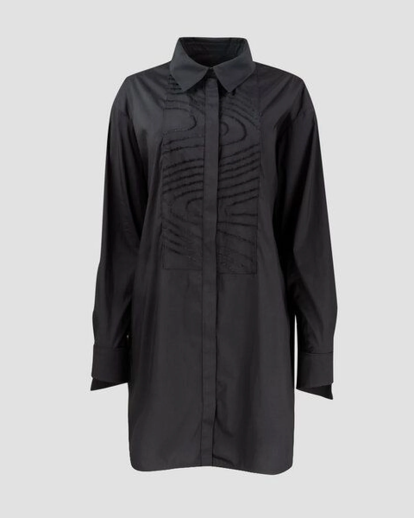 bellaLEYK Oversized Hemdbluse mit Multitudes Stickerei – Ansicht 2