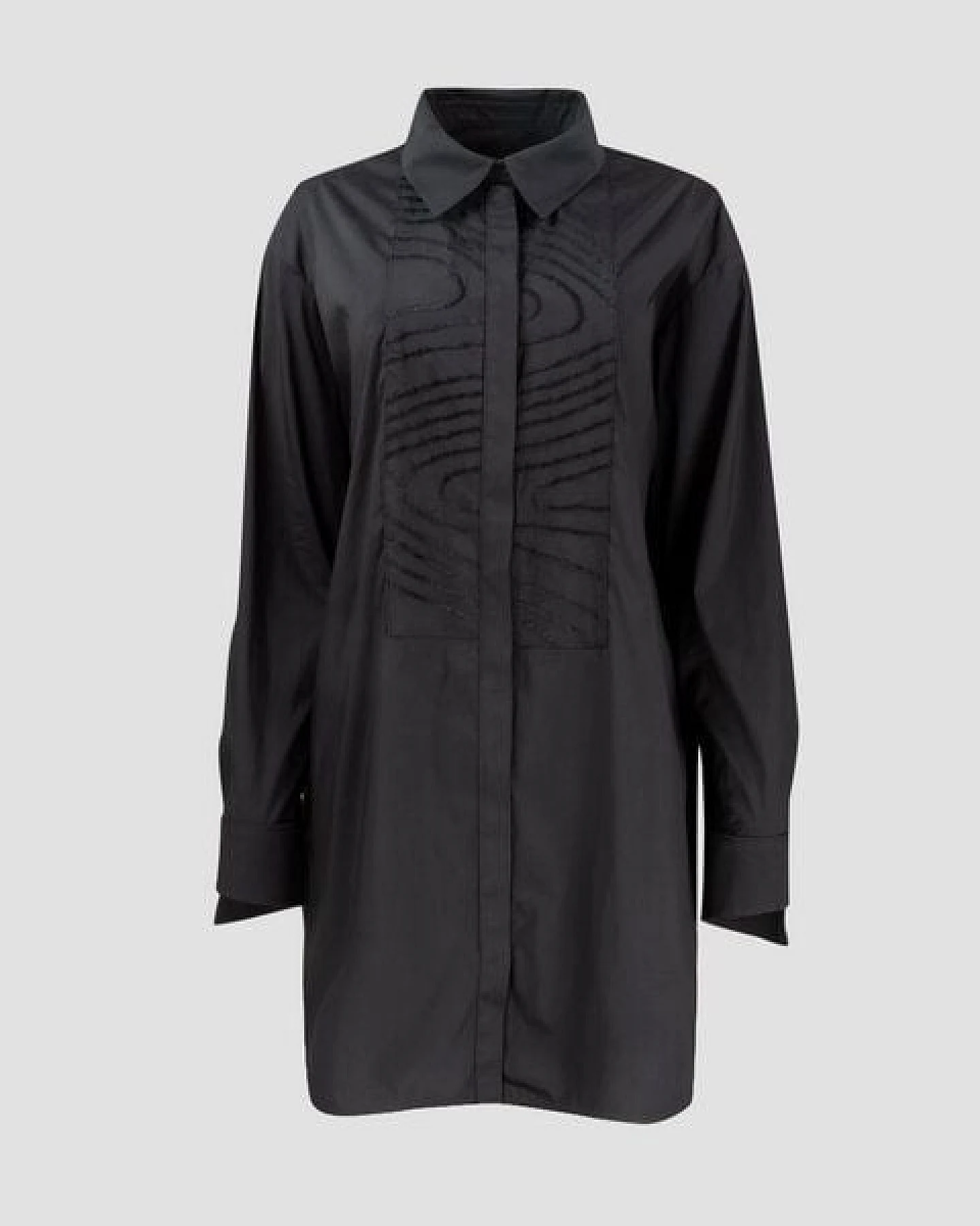 bellaLEYK Oversized Hemdbluse mit Multitudes Stickerei – Ansicht 2