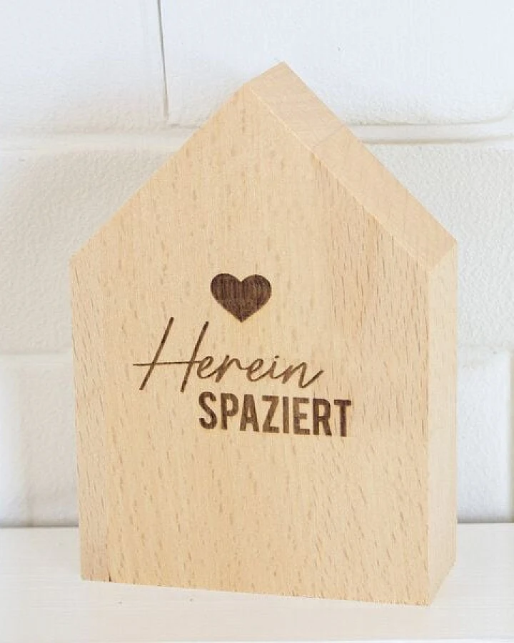 Bow & Hummingbird Großes Deko-Holzhäuschen Hereinspaziert