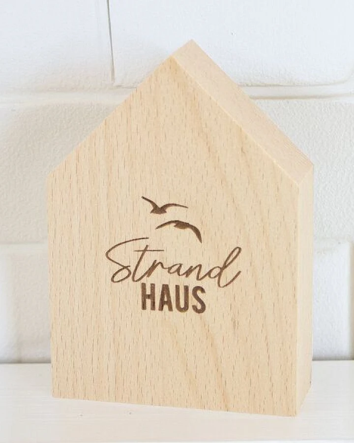 Bow & Hummingbird Großes Deko-Holzhäuschen Strandhaus