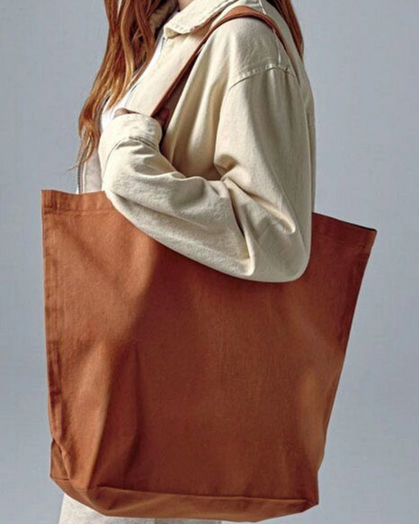 Westford Mill große Baumwolltasche Shopper Einkaufstasche Maxi – Ansicht 2