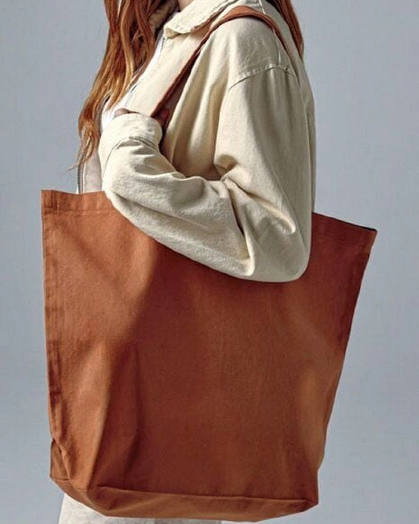 Westford Mill große Baumwolltasche Shopper Einkaufstasche Maxi – Ansicht 2