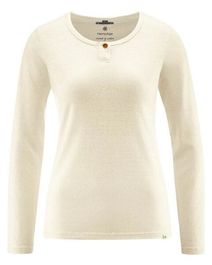 HempAge Bequemes Langarmshirt Hanf/Biobaumwolle