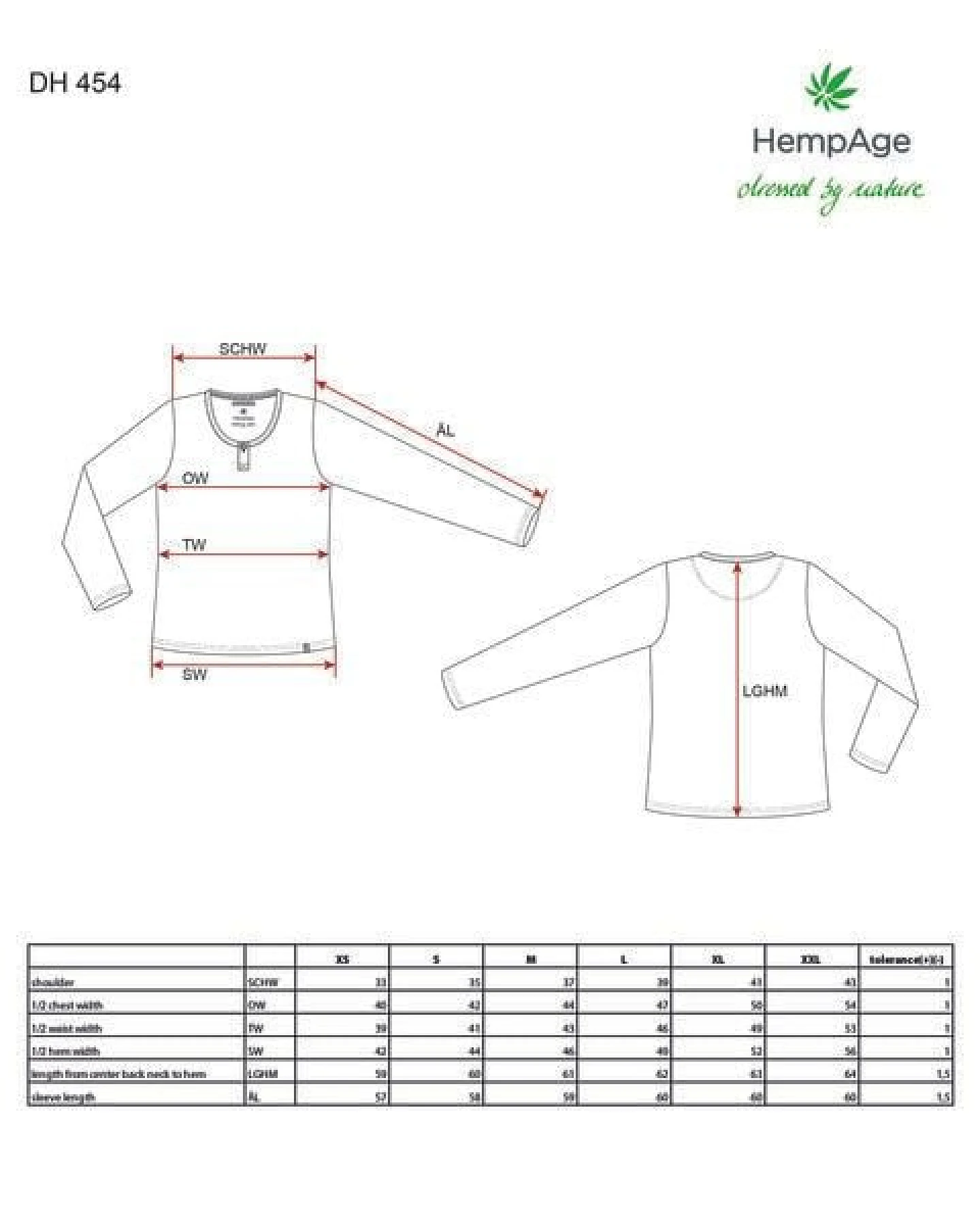 HempAge Bequemes Langarmshirt Hanf/Biobaumwolle – Ansicht 3