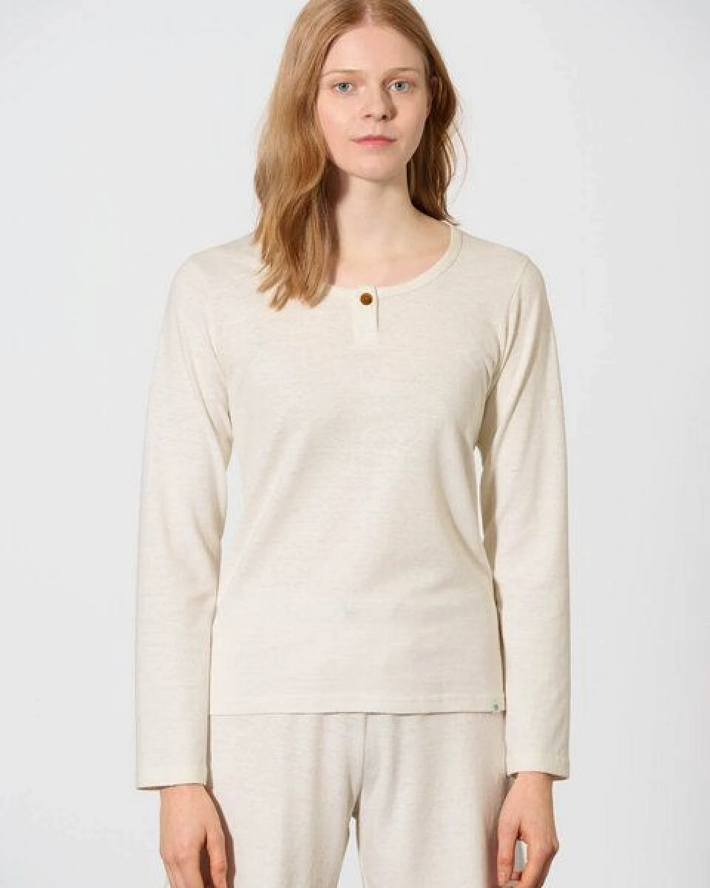 HempAge Bequemes Langarmshirt Hanf/Biobaumwolle – Ansicht 2