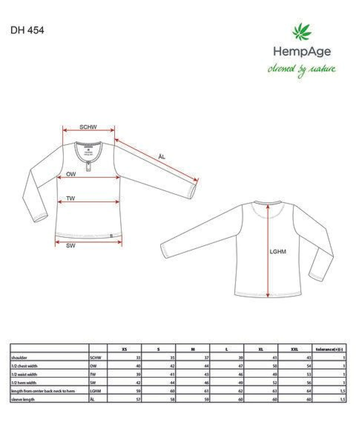 HempAge Bequemes Langarmshirt Hanf/Biobaumwolle – Ansicht 3
