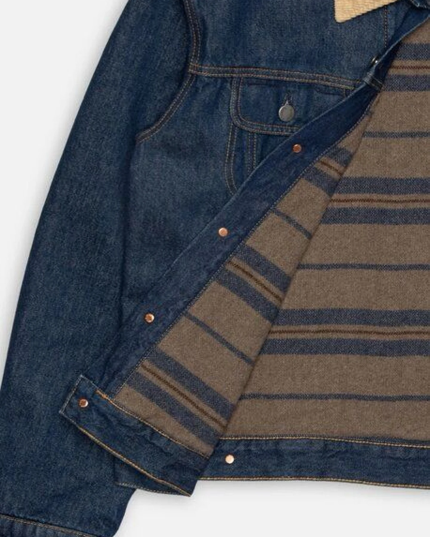 Nudie Jeans Jeansjacke mit Futter- Johnny Thunder- aus Biobaumwolle – Ansicht 3
