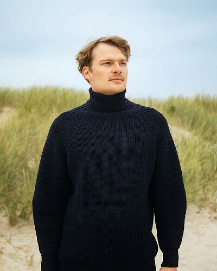 NORDKAP – Grobstrick Rollkragenpullover (Herren) aus 100% Merinowolle (RWS) von SALZWASSER