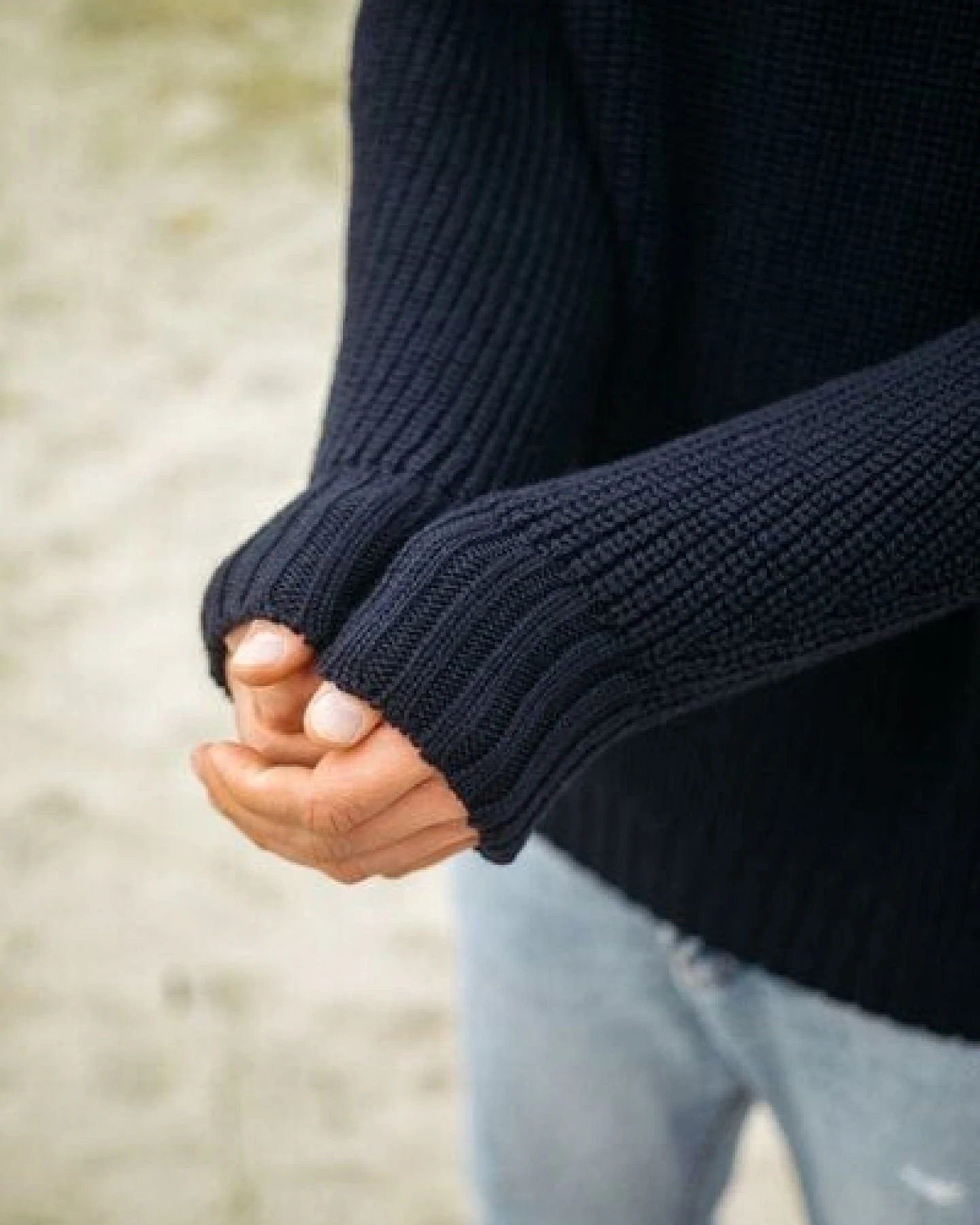 NORDKAP – Grobstrick Rollkragenpullover (Herren) aus 100% Merinowolle (RWS) von SALZWASSER – Ansicht 4