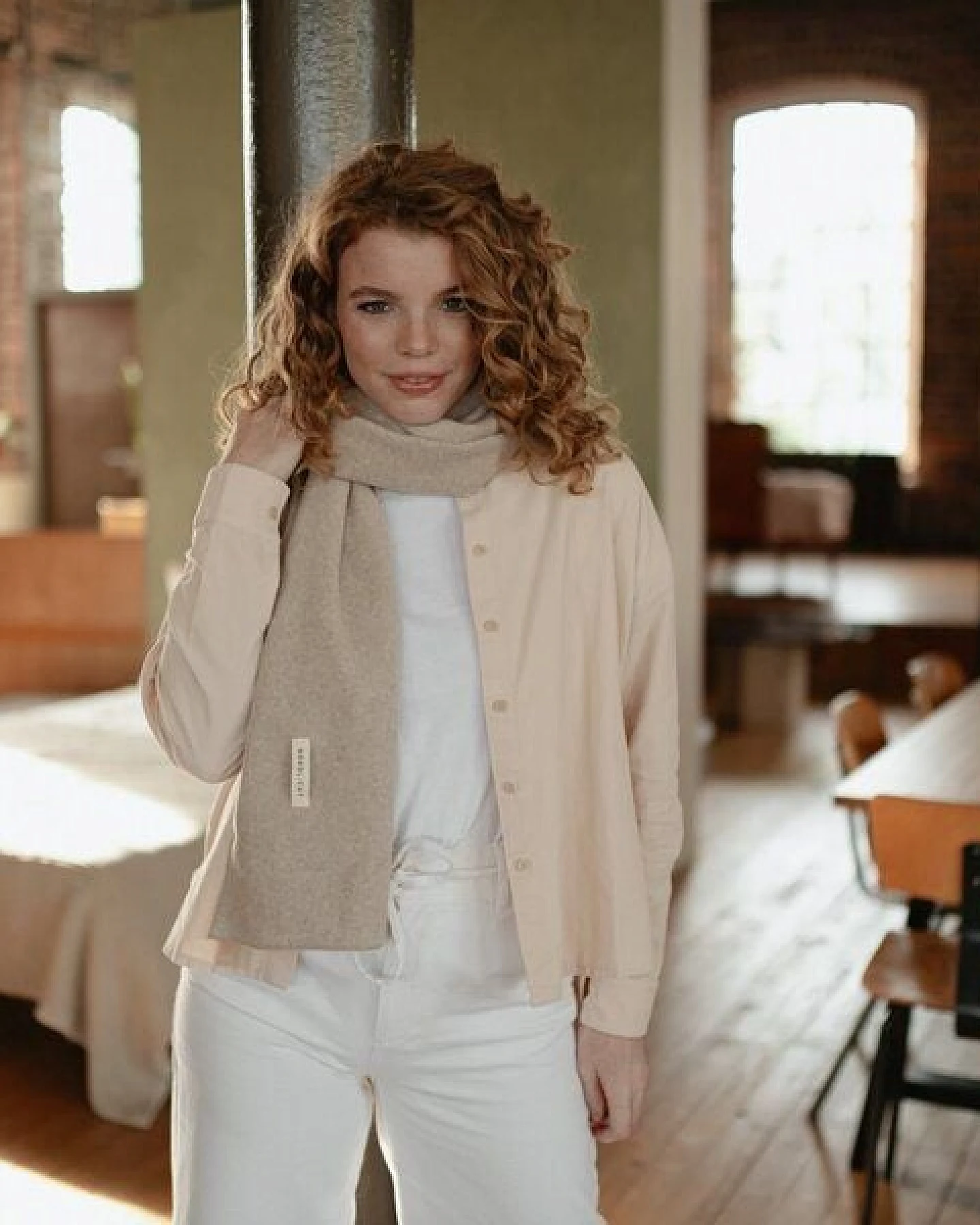 NORDLICHT Fleece Schal Tuva aus 100% Bio-Baumwolle – Ansicht 4