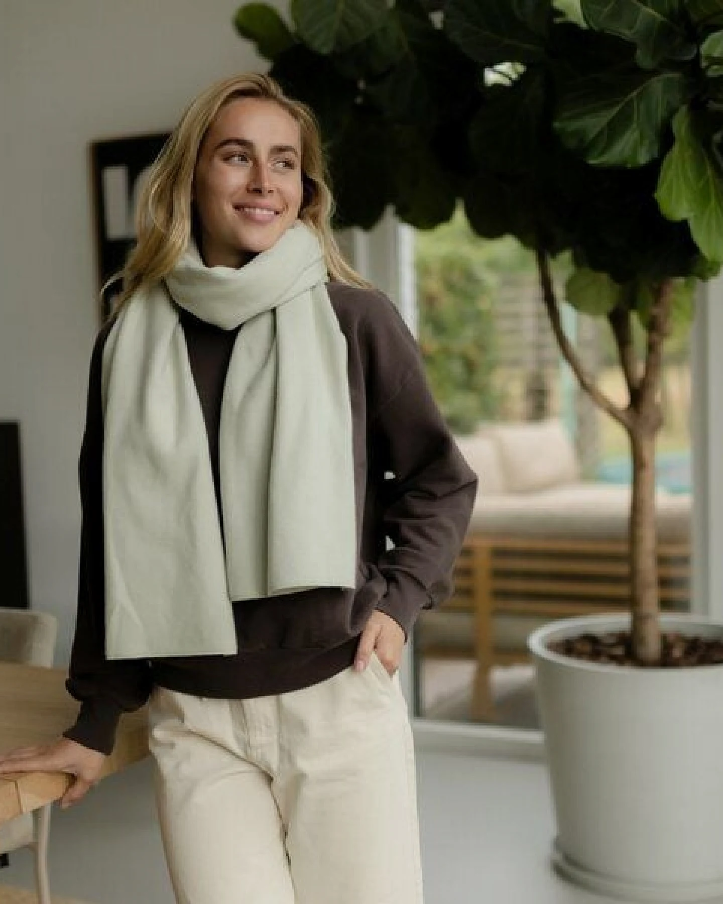 NORDLICHT Fleece Schal Tuva aus 100% Bio-Baumwolle – Ansicht 2