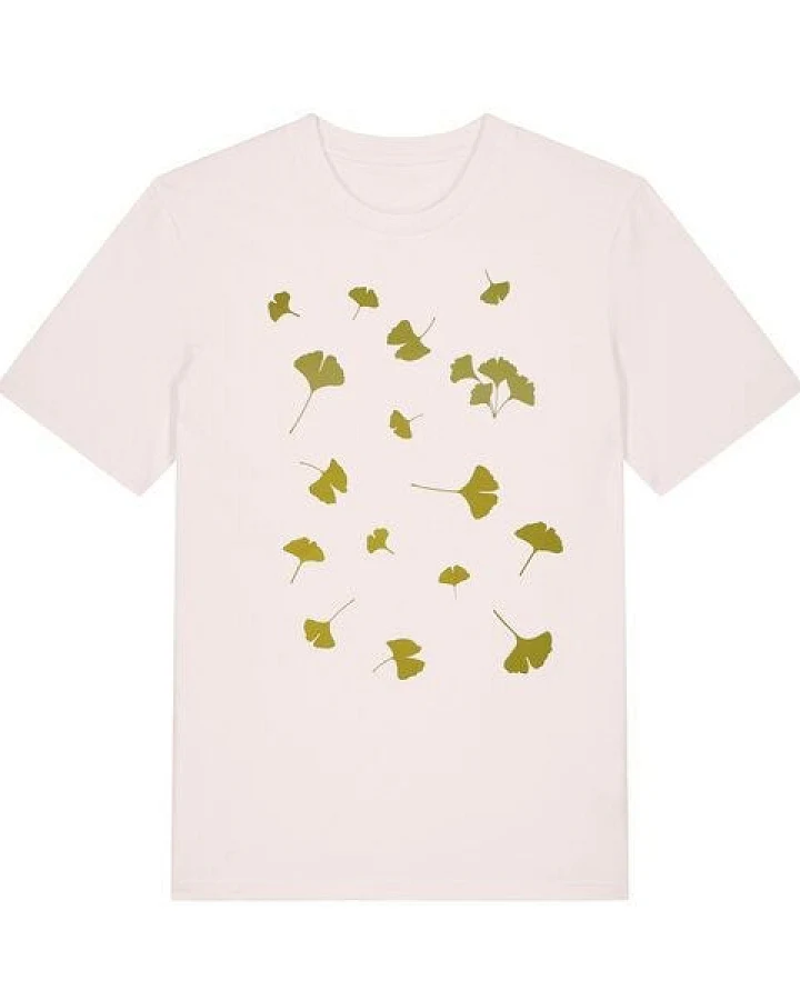 päfjes Blätter Ginkgo Laub - Fair Wear Männer T-Shirt - Vintage White/Olive