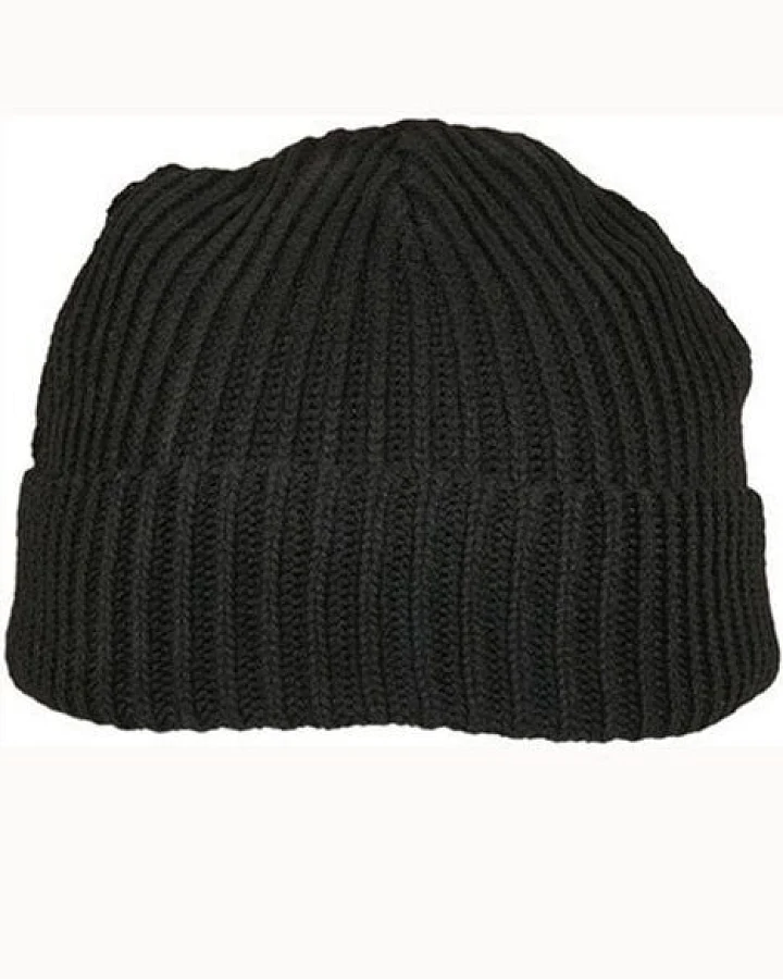 Build Your Brand Fisherman Strick-Mütze Docker Beanie Recycelter Polyester Fischermütze Seemannsmütze