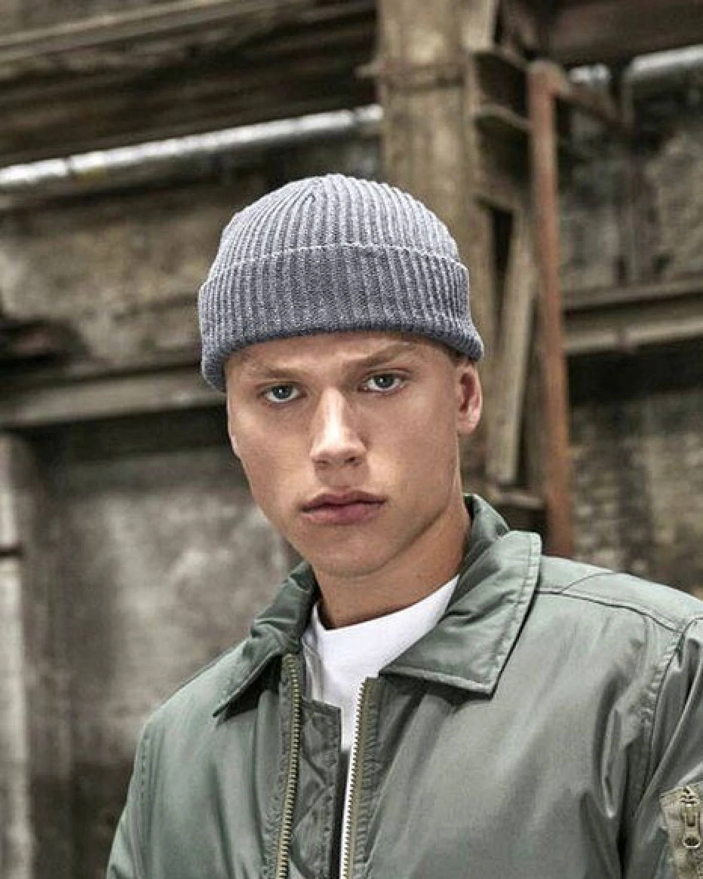 Build Your Brand Fisherman Strick-Mütze Docker Beanie Recycelter Polyester Fischermütze Seemannsmütze – Ansicht 2