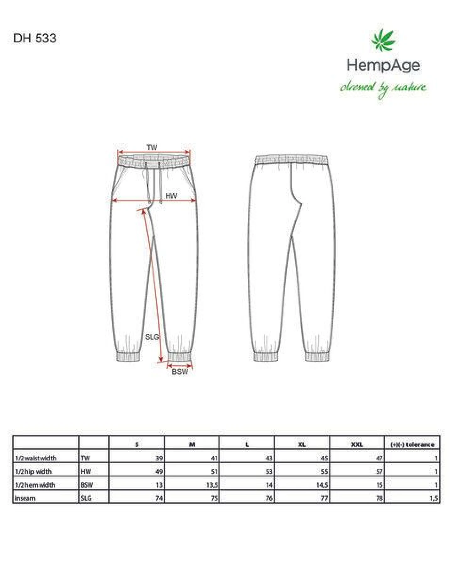 HempAge Jogginghose Hanf/Biobaumwolle – Ansicht 3