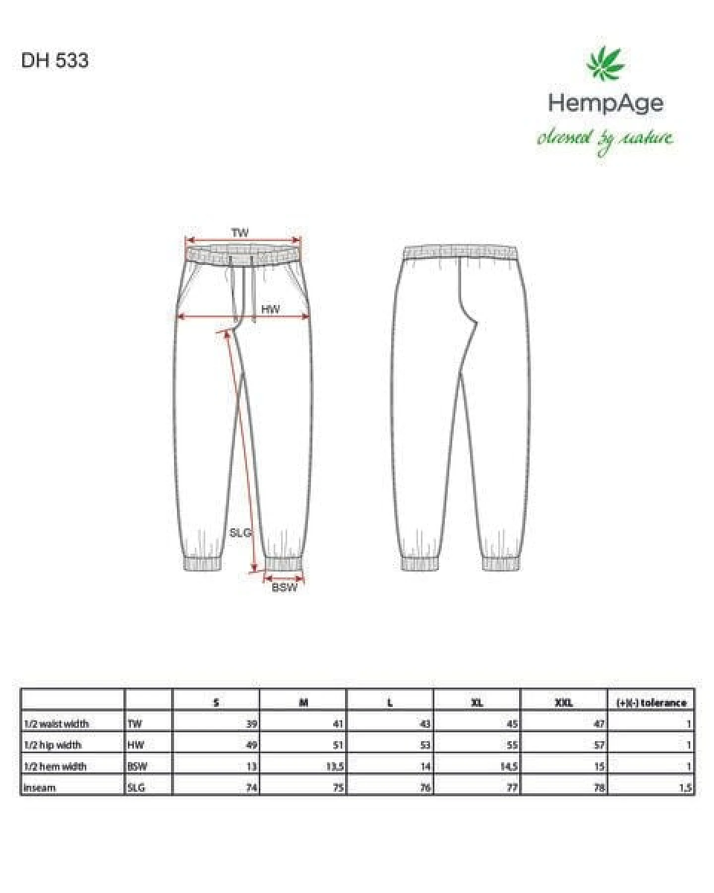 HempAge Jogginghose Hanf/Biobaumwolle – Ansicht 3